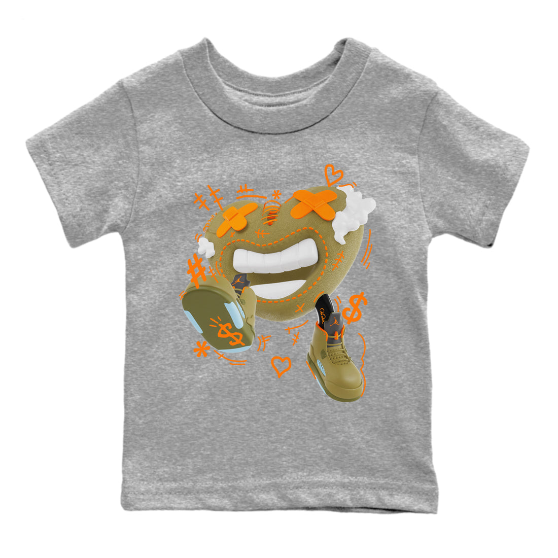 Walk In Love snkmatch Tees Kids - Air Jordan 5 Olive