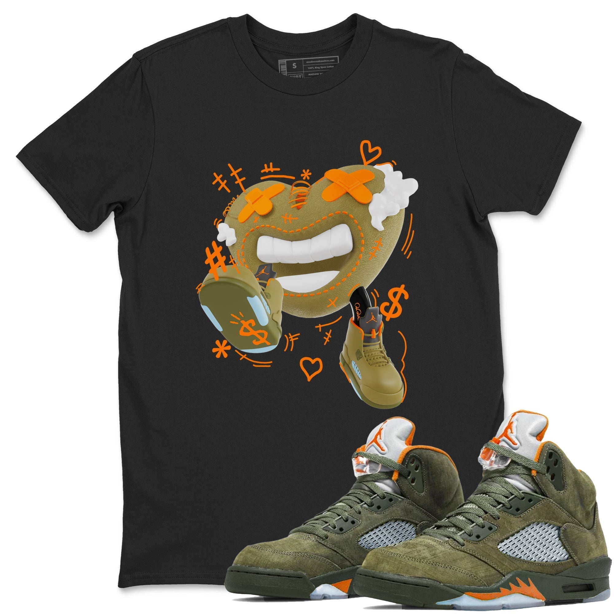 Walk In Love snkmatch Tees - Air Jordan 5 Olive