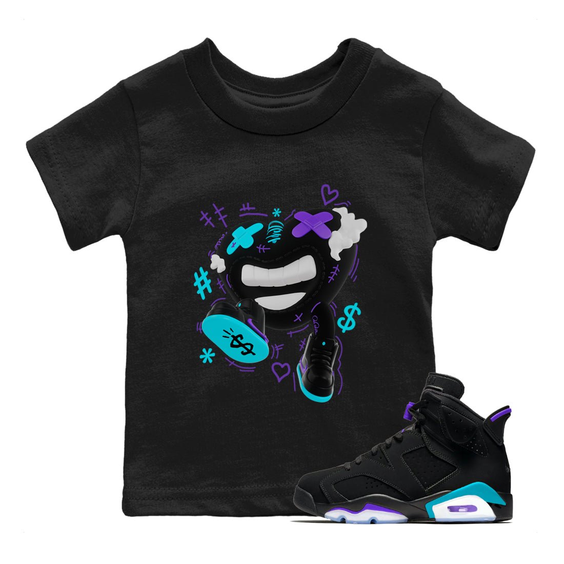 Walk In Love snkmatch Tee Kids - Air Jordan 6 Aqua