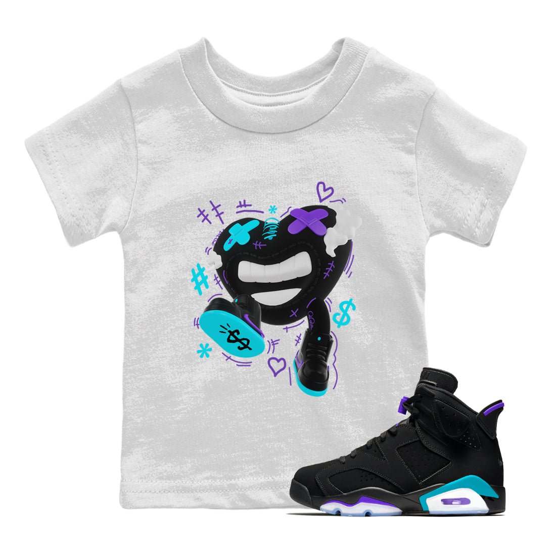 Walk In Love snkmatch Tee Kids - Air Jordan 6 Aqua