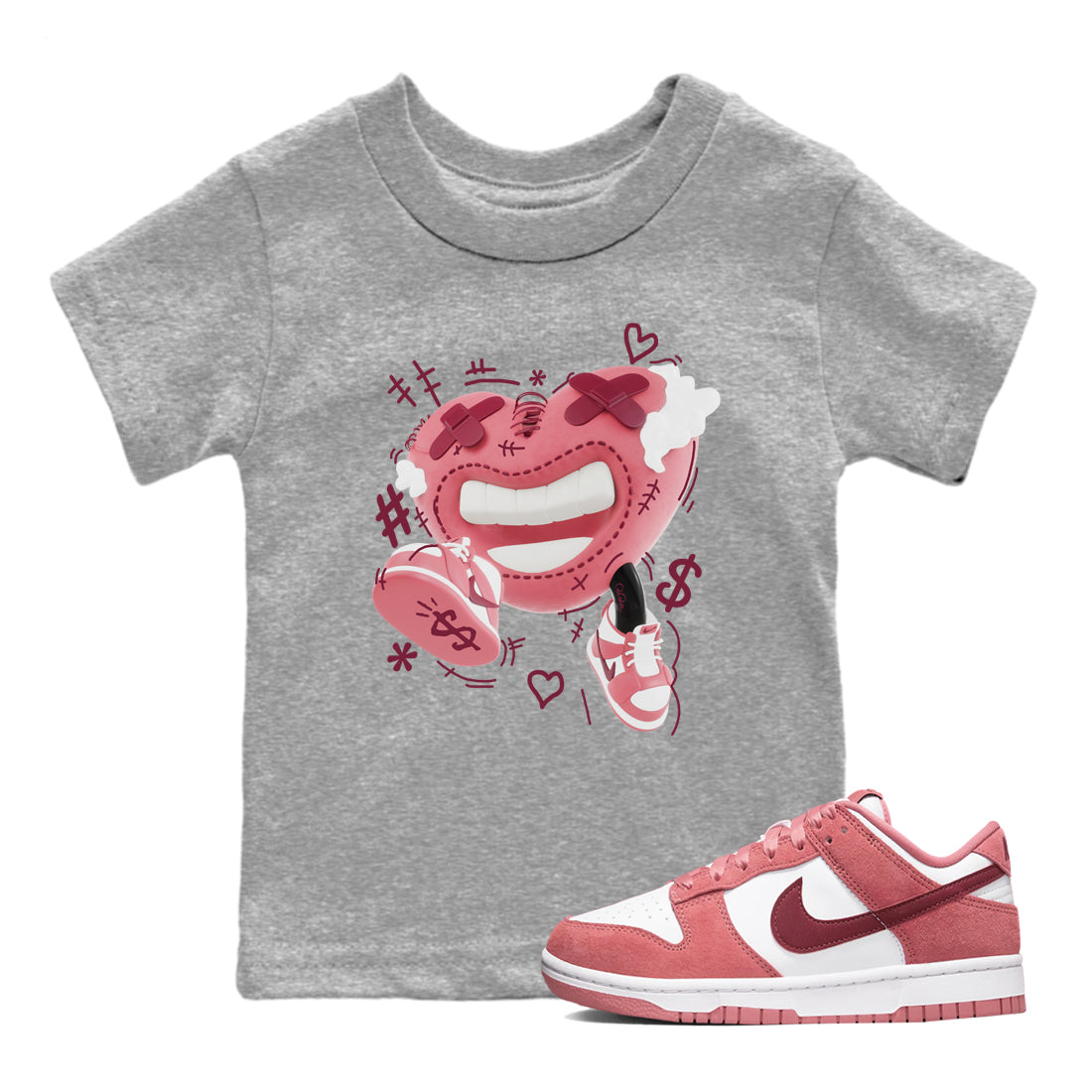Walk In Love snkmatch Tee Kids - Dunk Valentines Day 2024