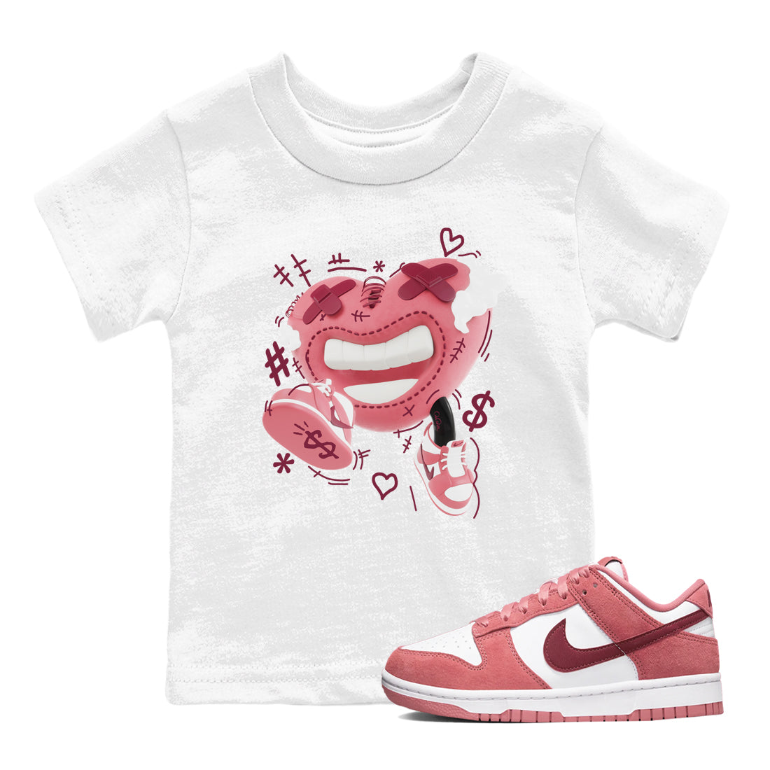 Walk In Love snkmatch Tee Kids - Dunk Valentines Day 2024