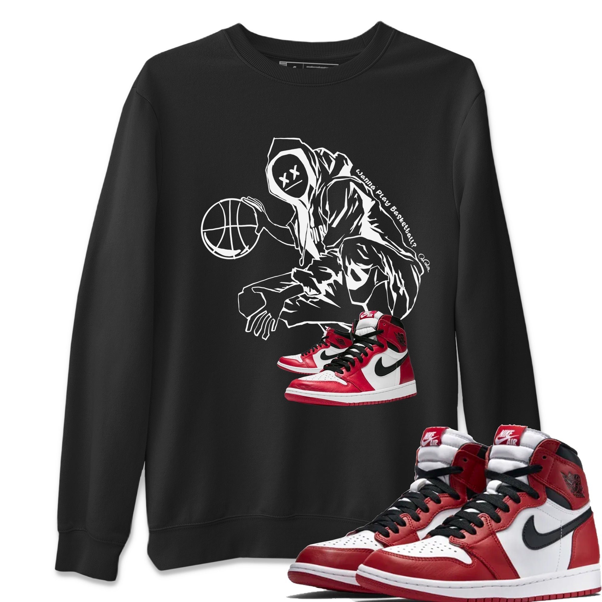 Wanna Play Basketball snkmatch Tee - Air Jordan 1 Chicago