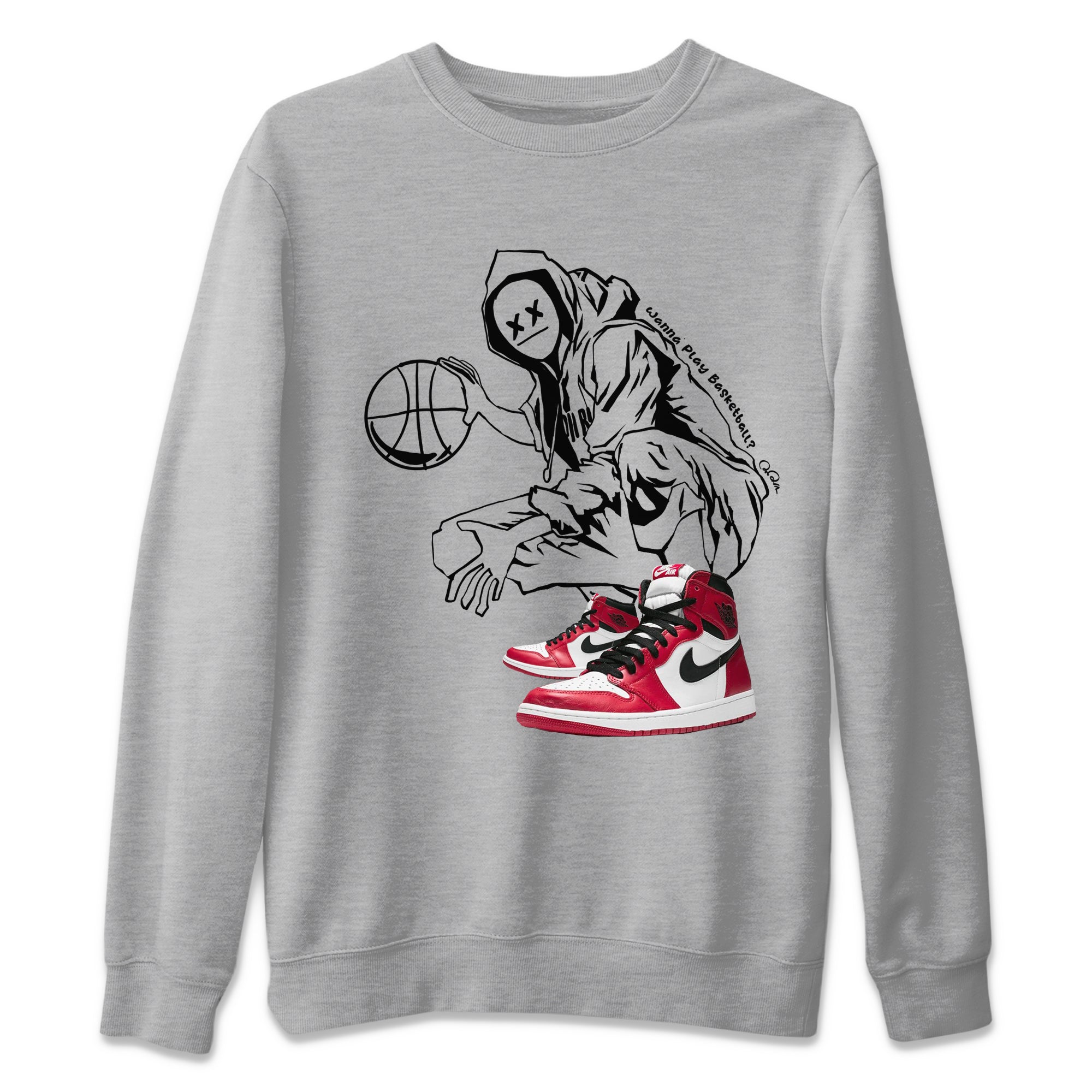 Wanna Play Basketball snkmatch Tee - Air Jordan 1 Chicago