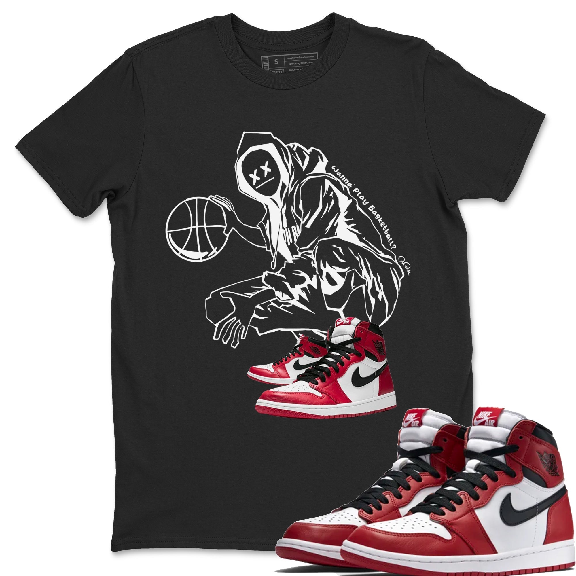 Wanna Play Basketball snkmatch Tee - Air Jordan 1 Chicago