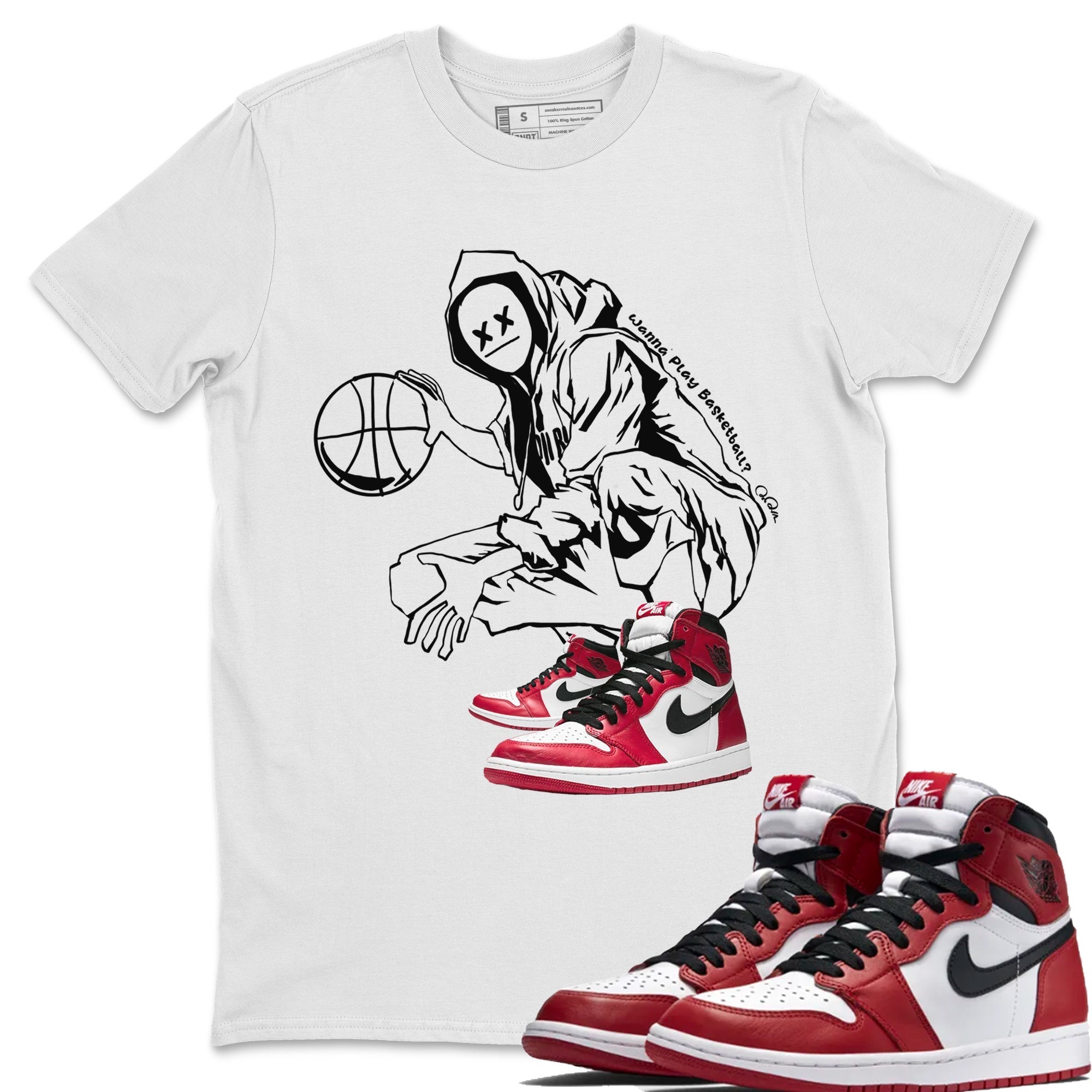 Wanna Play Basketball snkmatch Tee - Air Jordan 1 Chicago