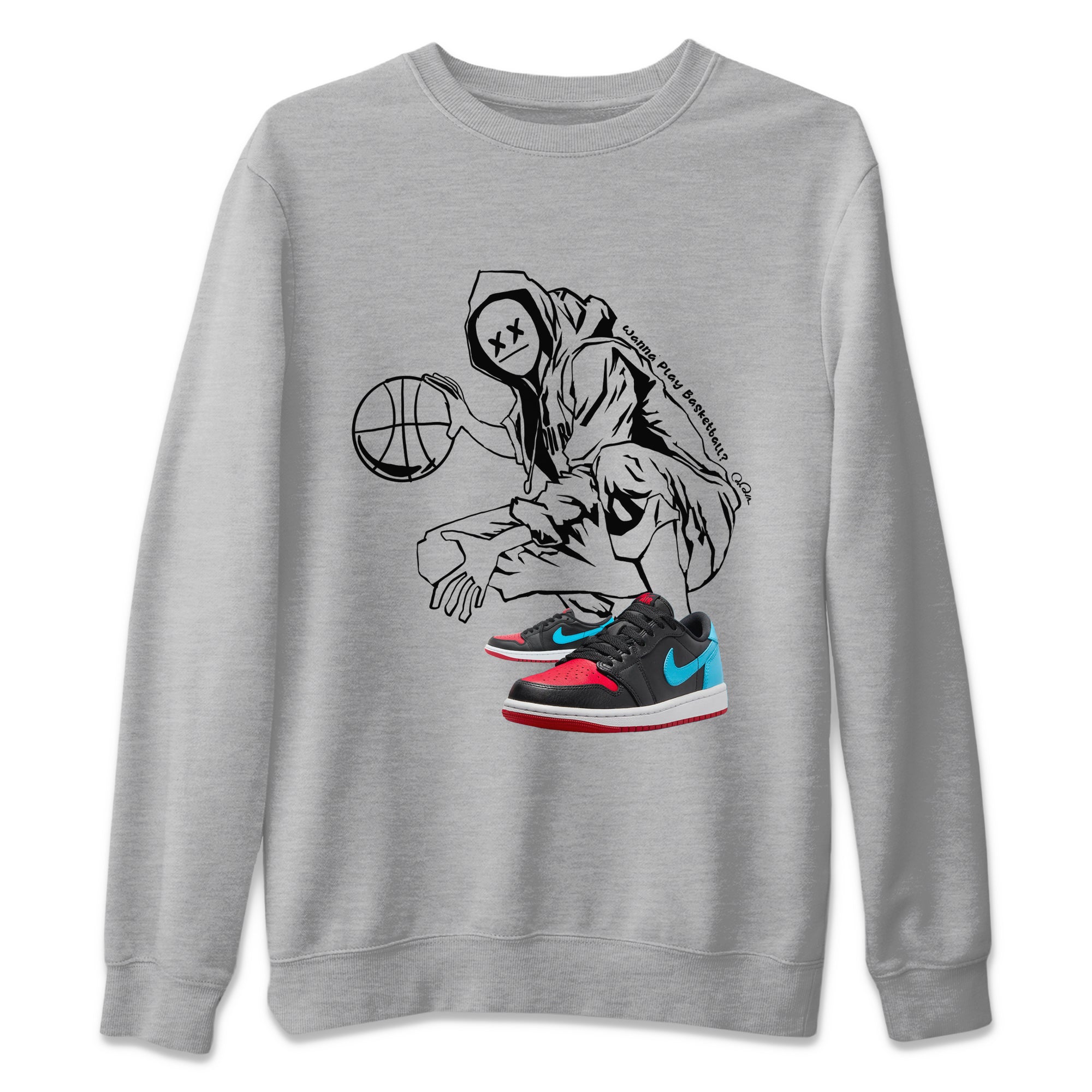 Wanna Play Basketball snkmatch Tee - Air Jordan 1 UNC to Chicago