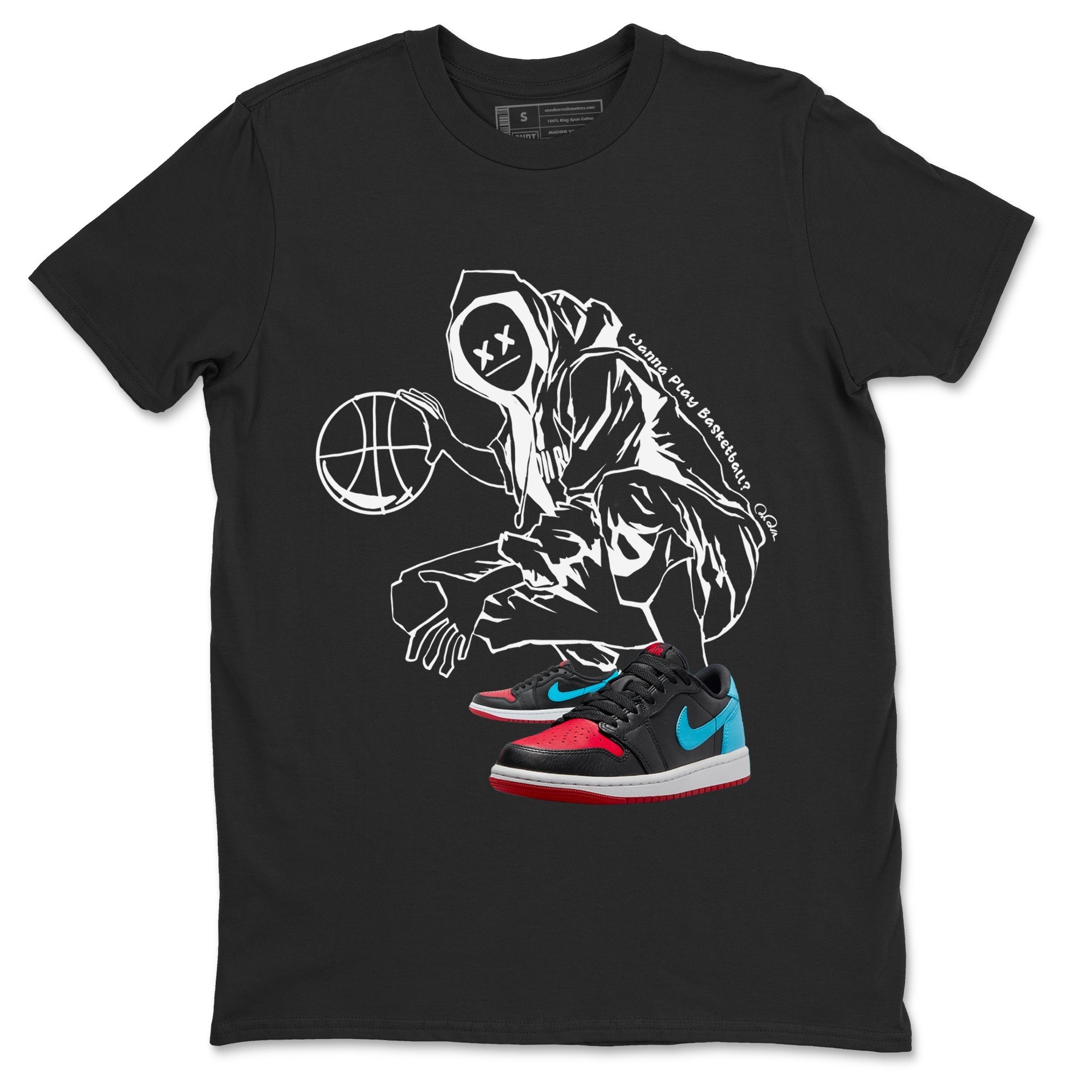 Wanna Play Basketball snkmatch Tee - Air Jordan 1 UNC to Chicago