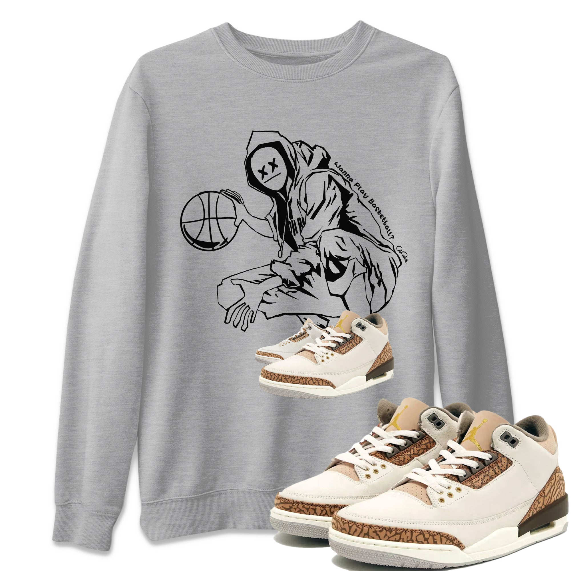 Wanna Play Basketball snkmatch Tee - Air Jordan 3 Palomino