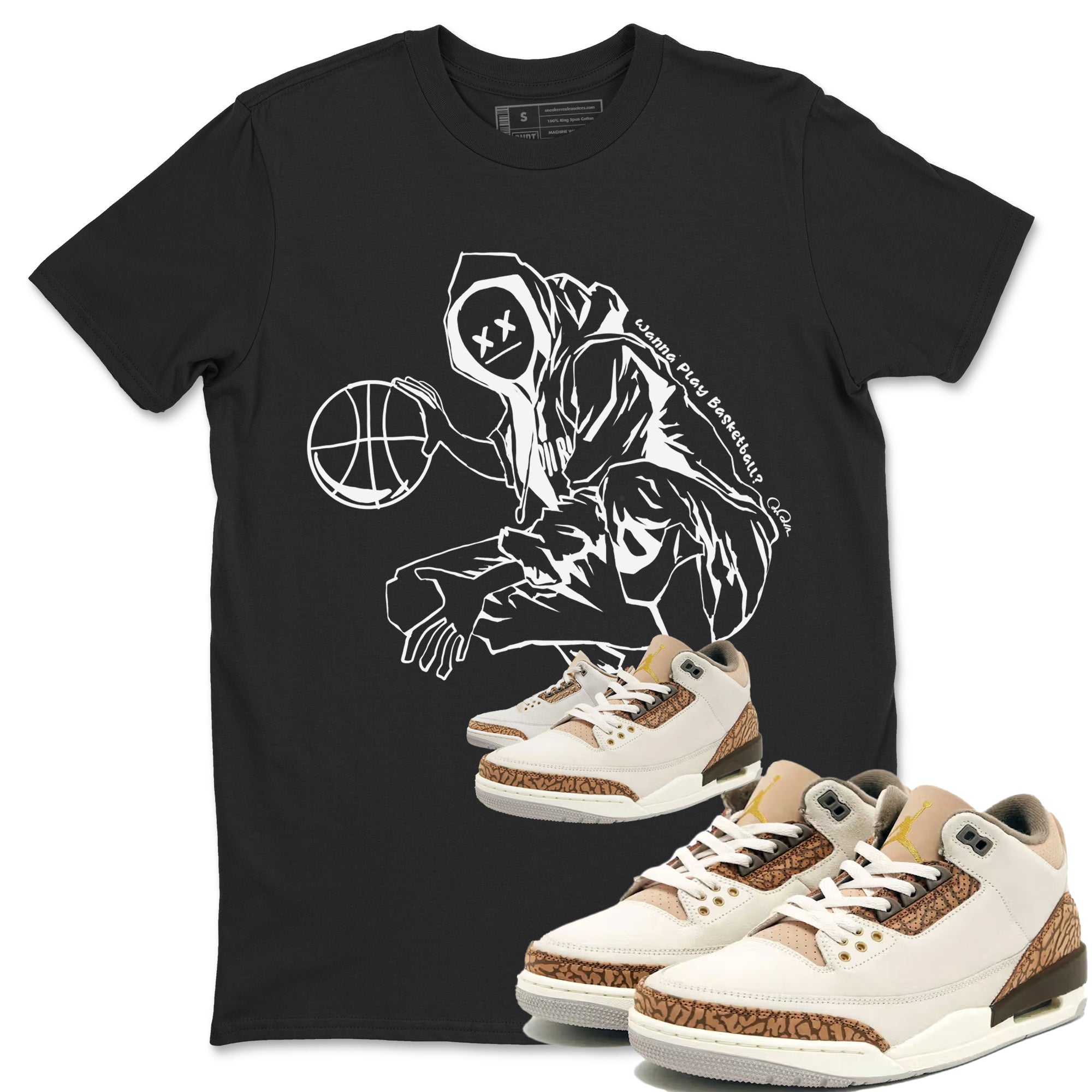 Wanna Play Basketball snkmatch Tee - Air Jordan 3 Palomino