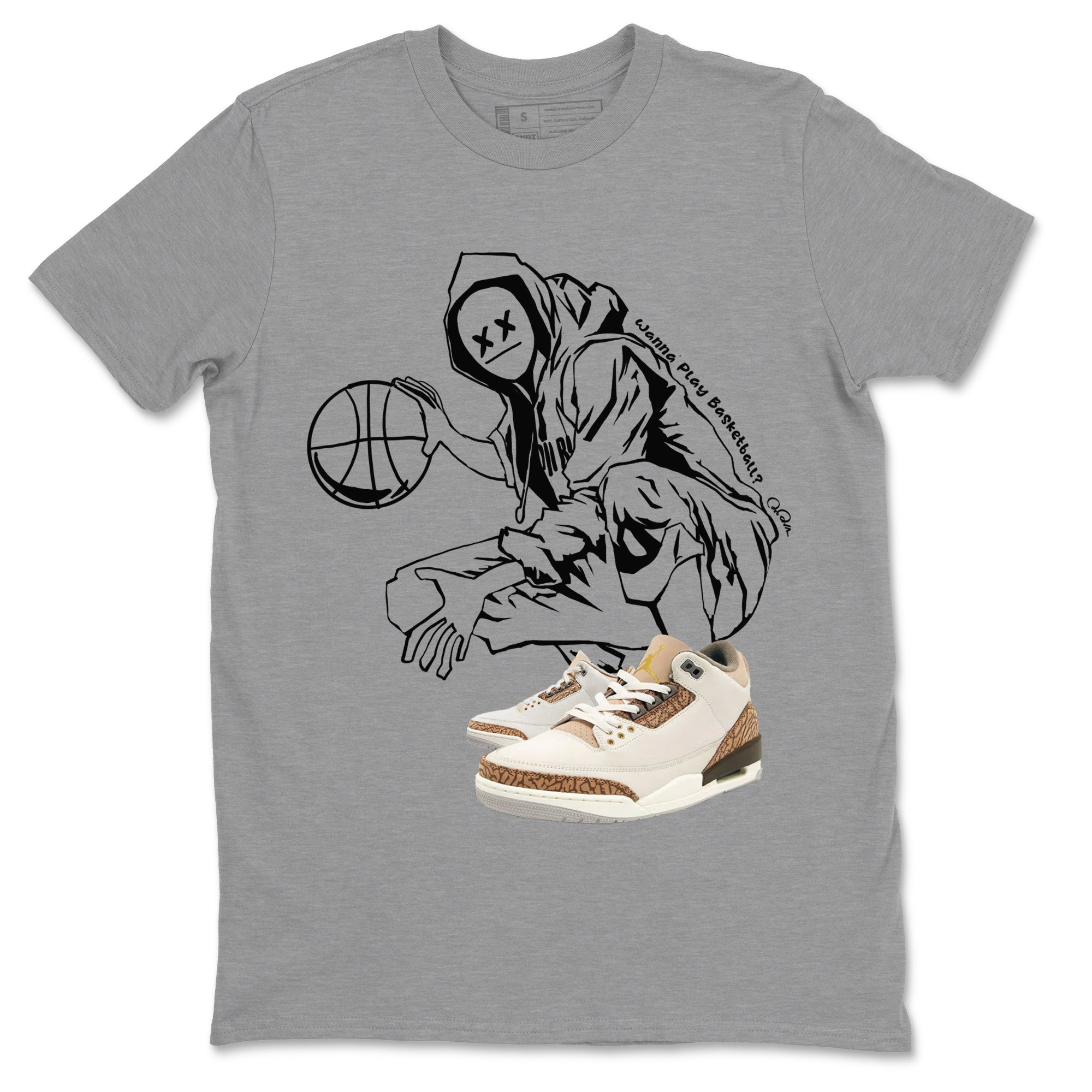 Wanna Play Basketball snkmatch Tee - Air Jordan 3 Palomino