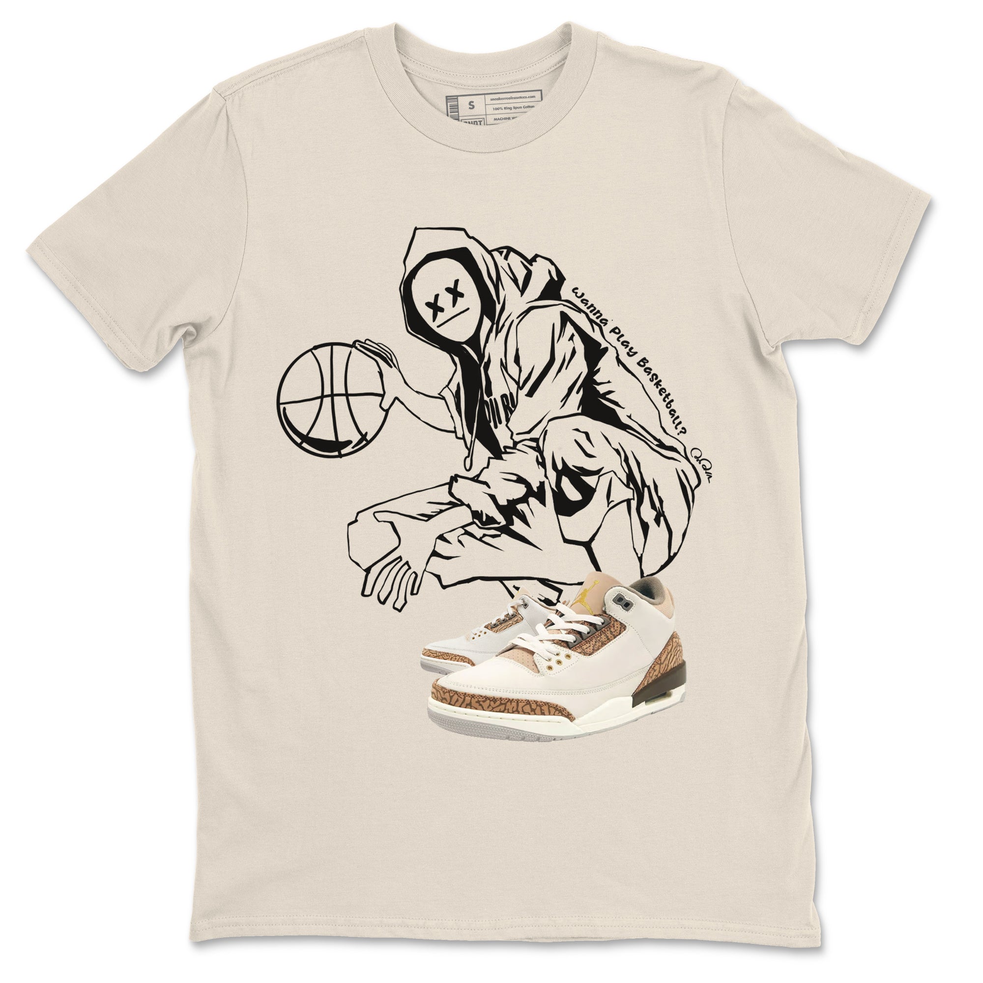 Wanna Play Basketball snkmatch Tee - Air Jordan 3 Palomino