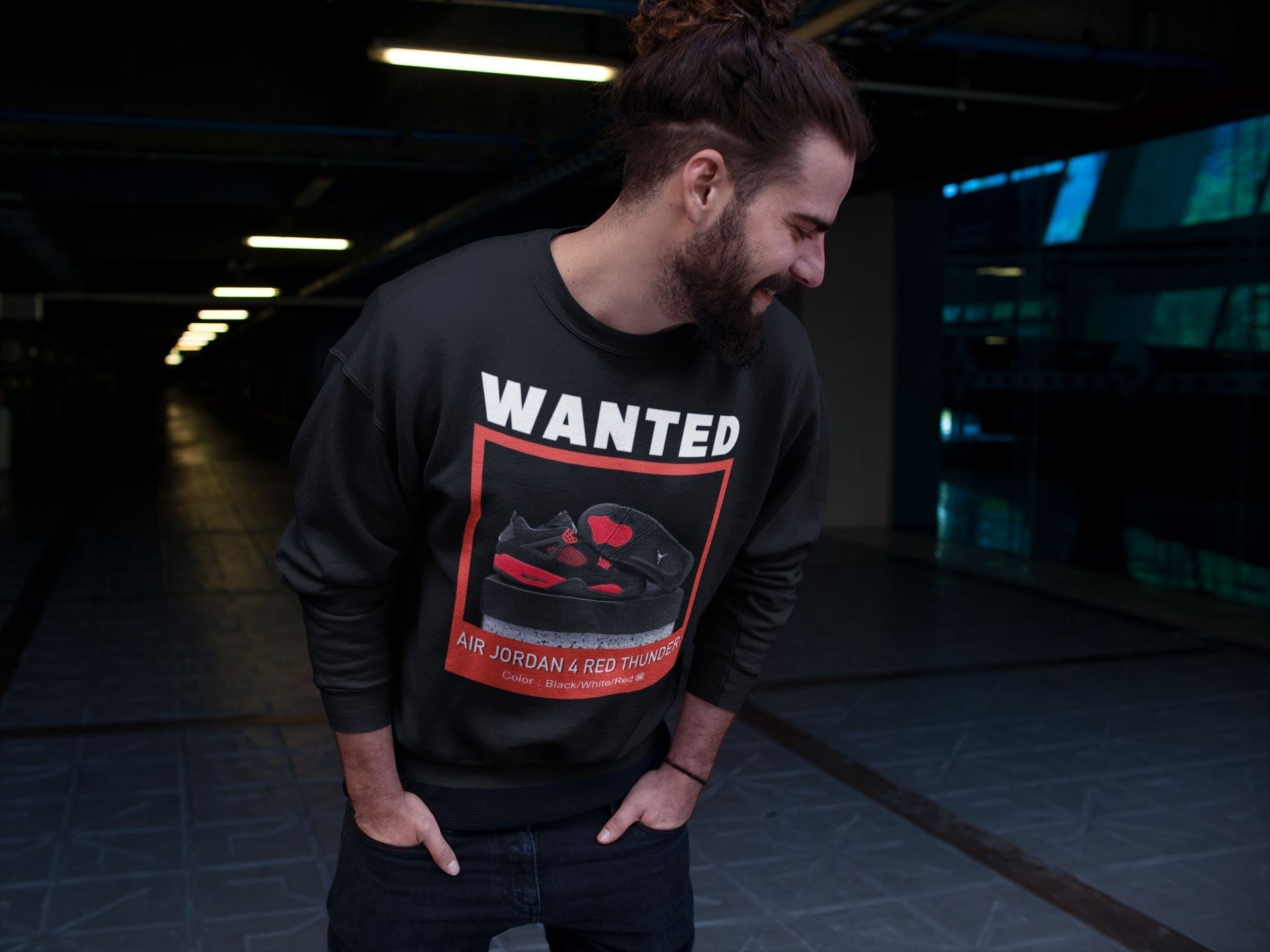 Wanted Unisex Tops - Air Jordan 4 Red Thunder