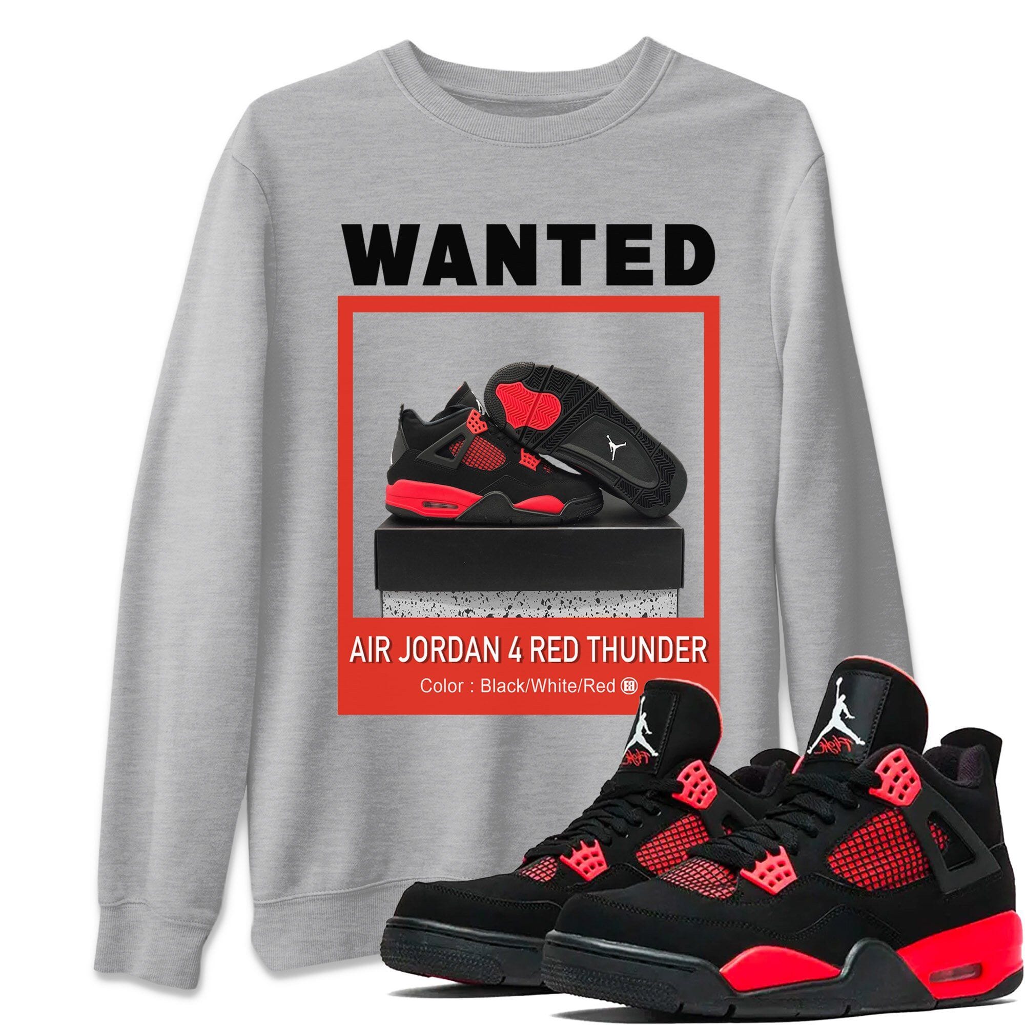 Wanted Unisex Tops - Air Jordan 4 Red Thunder