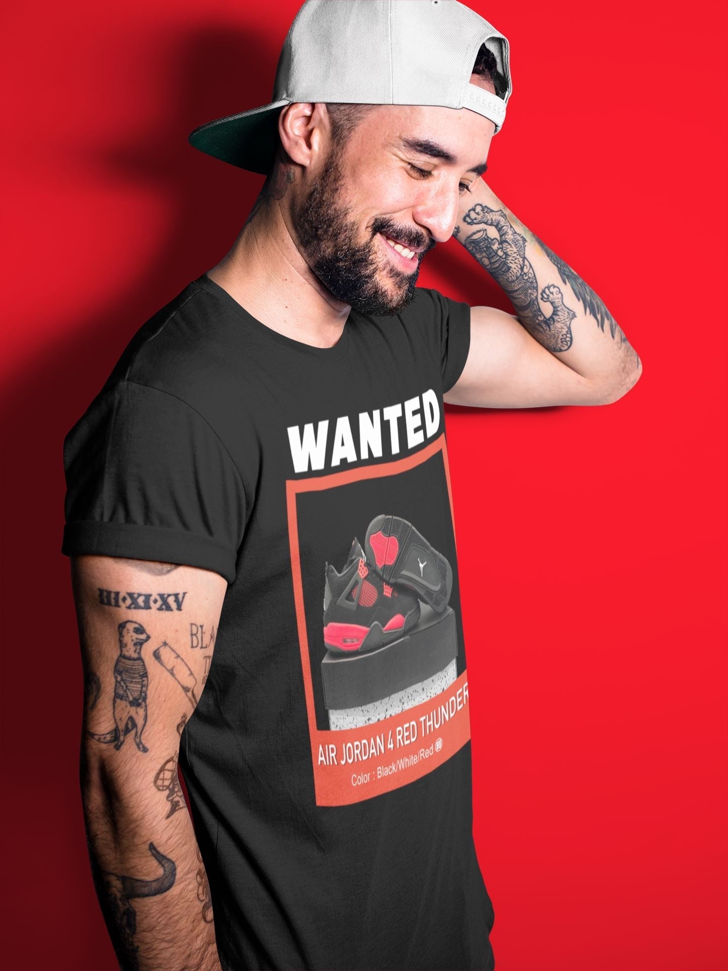 Wanted Unisex Tops - Air Jordan 4 Red Thunder