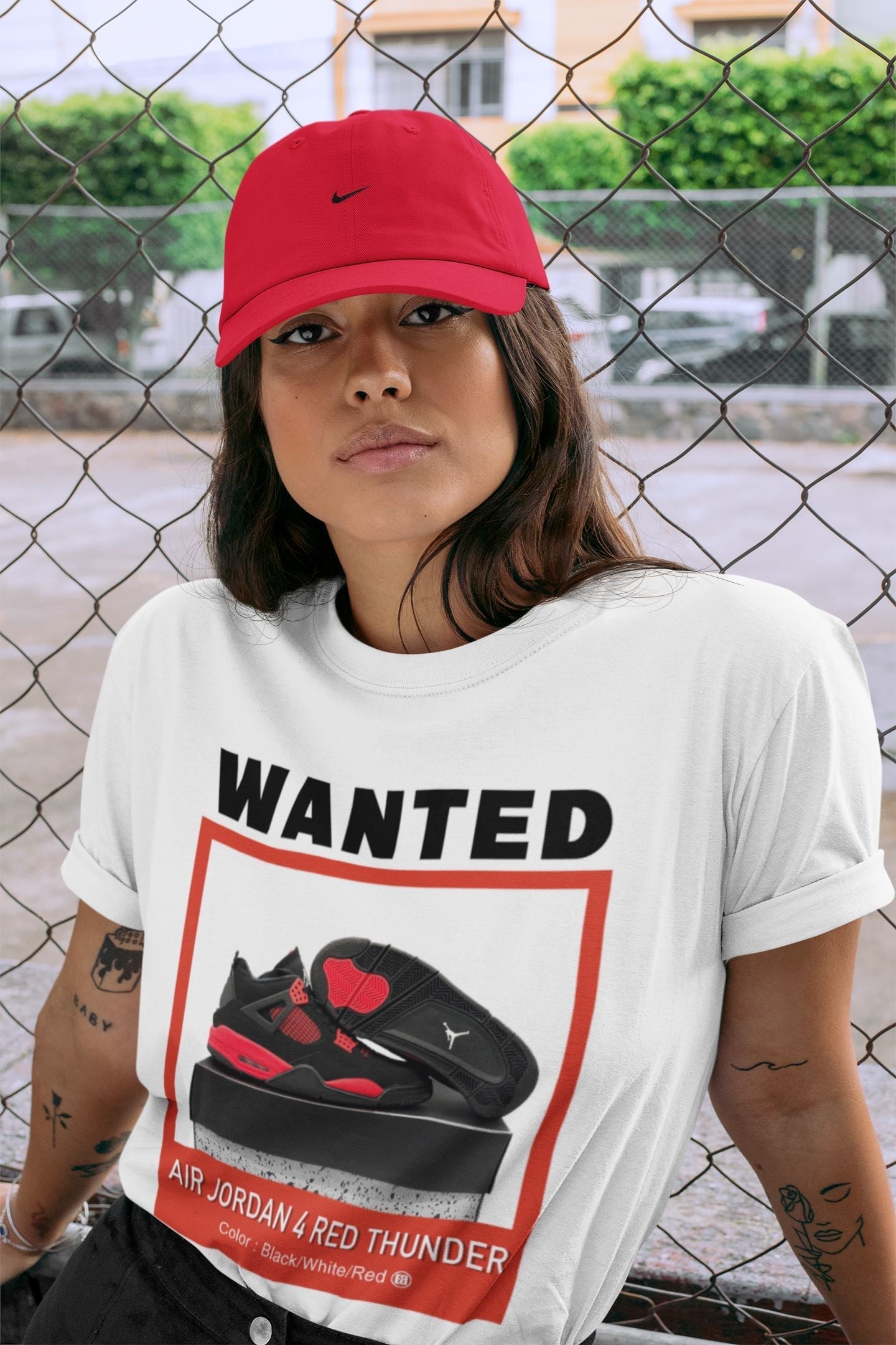 Wanted Unisex Tops - Air Jordan 4 Red Thunder