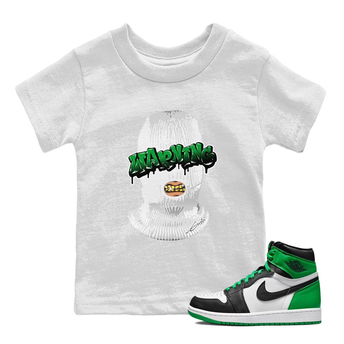 Warning Kids Tops - Air Jordan 1 Celtics