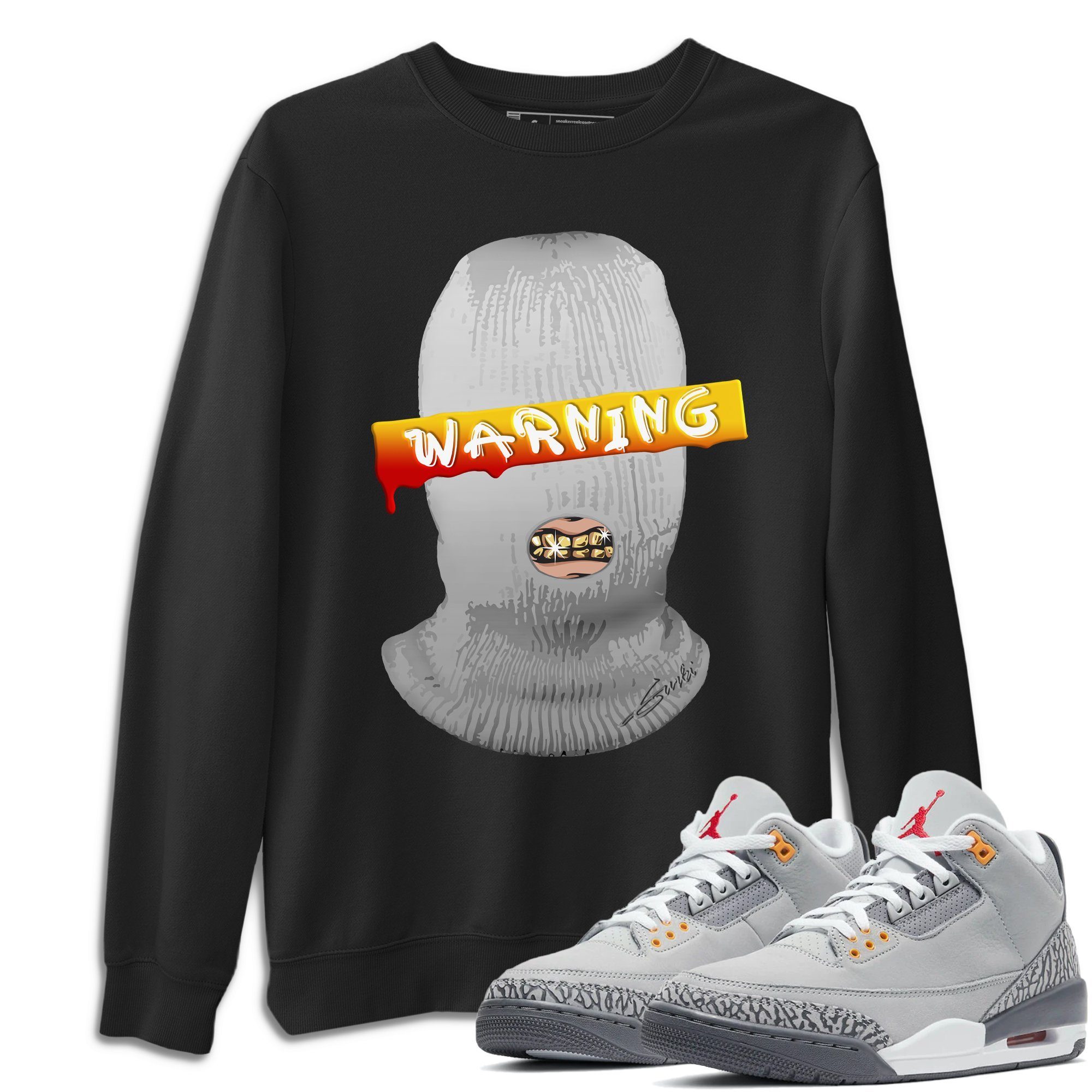 Warning Unisex Tops - Air Jordan 3 Cool Grey