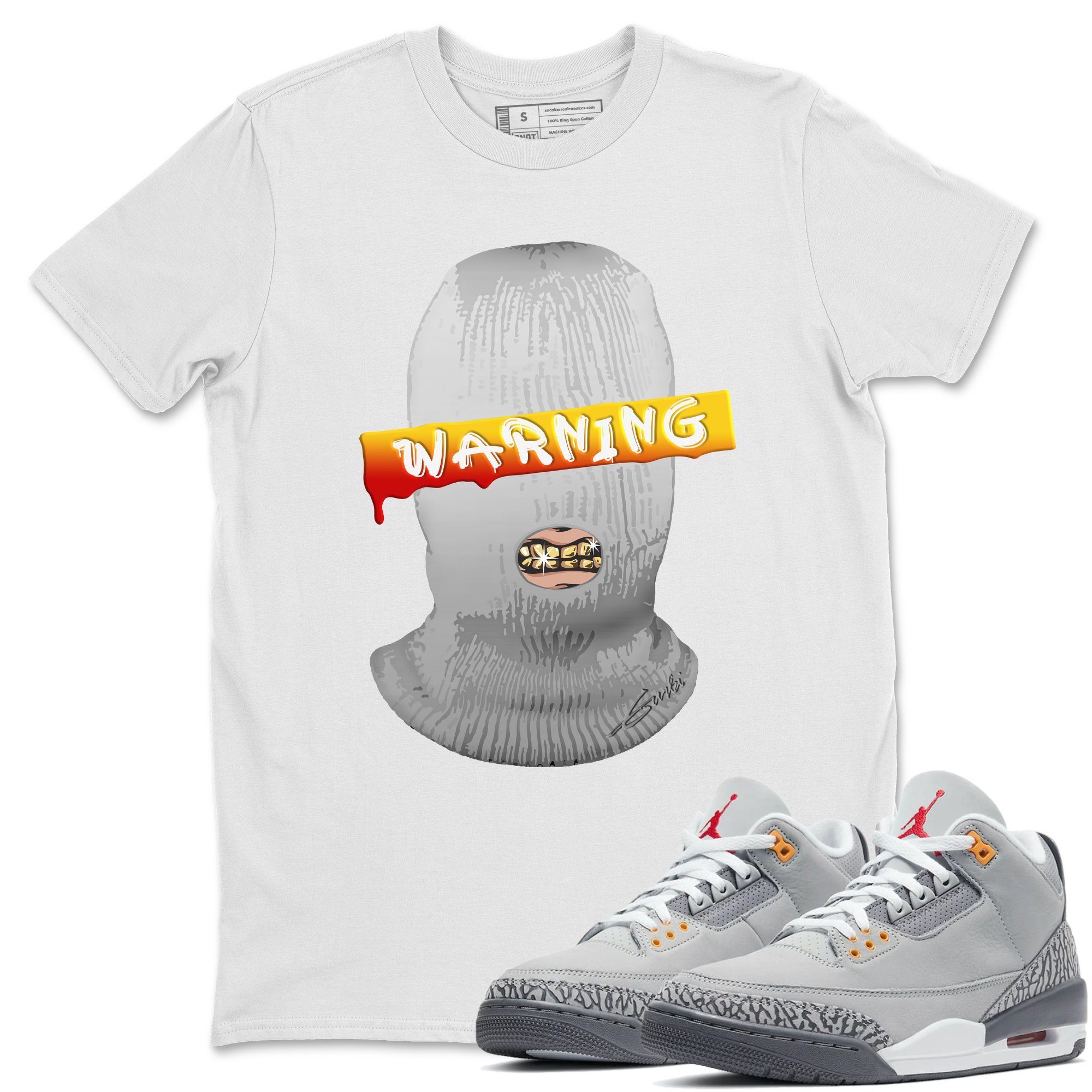 Warning Unisex Tops - Air Jordan 3 Cool Grey