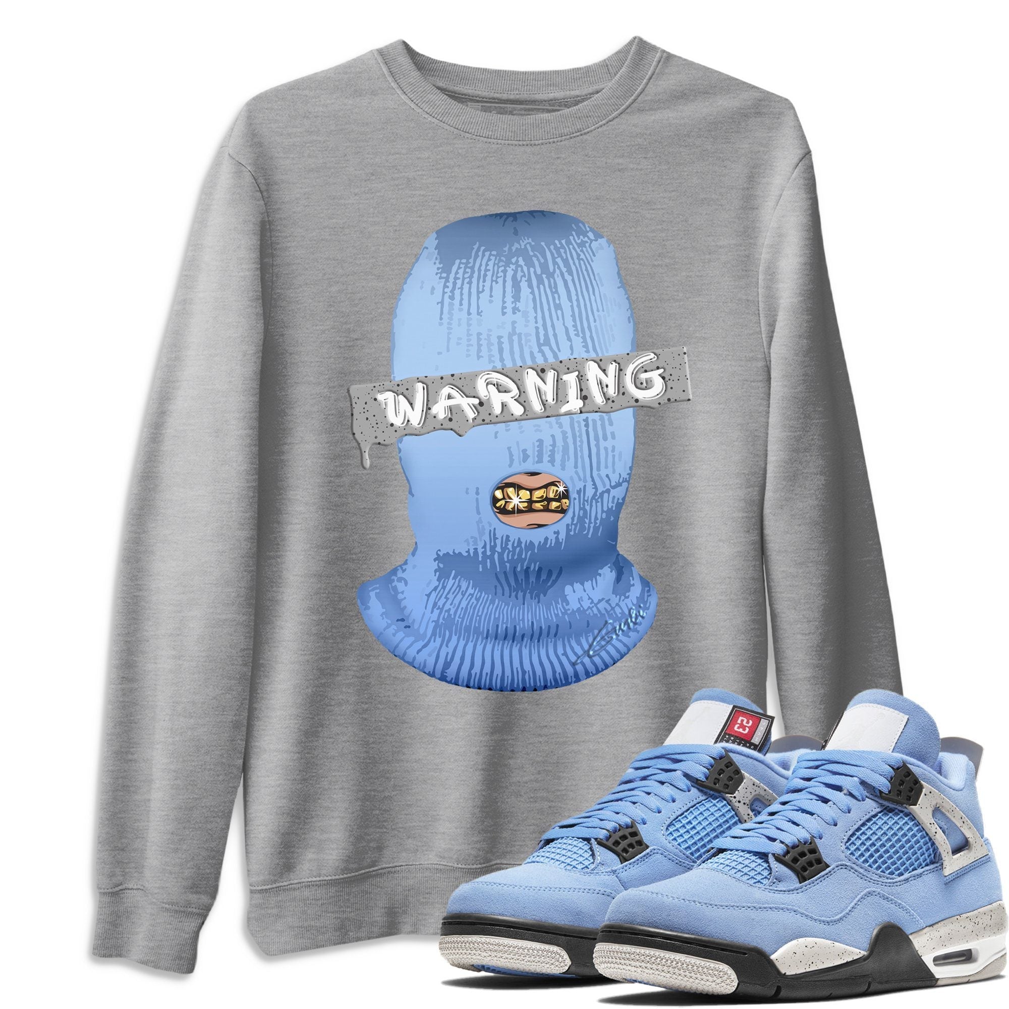Warning Unisex Tops - Air Jordan 4 University Blue
