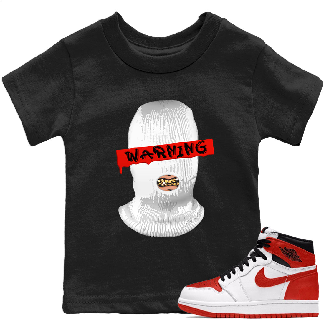 Warning Kids Tops - Air Jordan 1 Heritage