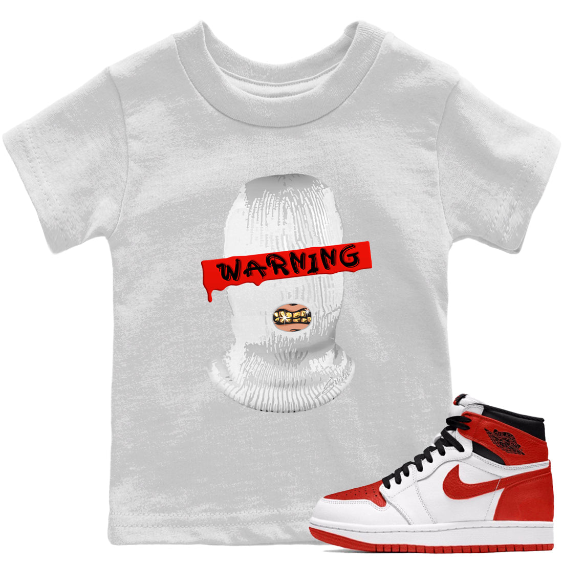 Warning Kids Tops - Air Jordan 1 Heritage
