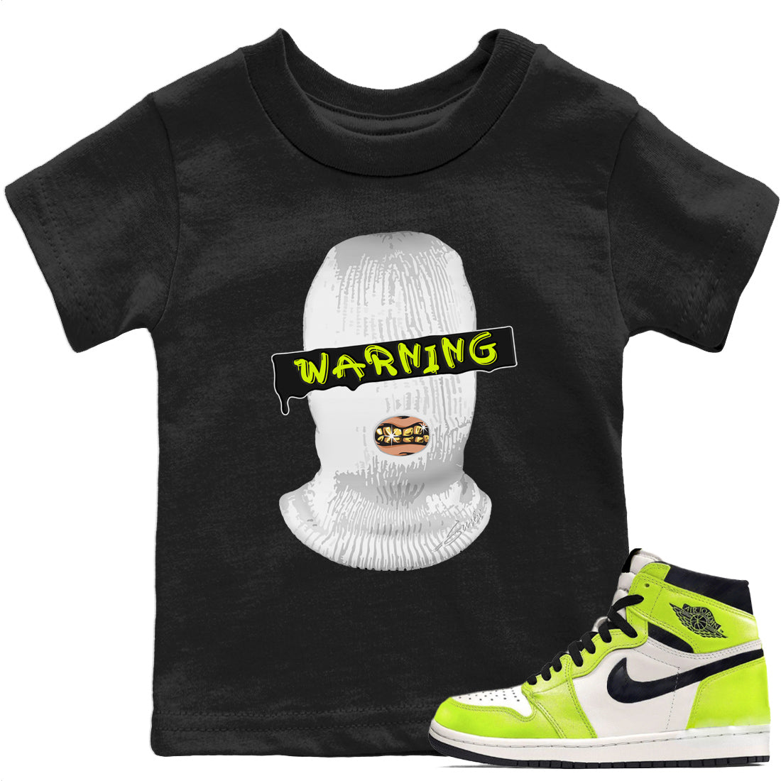 Warning Kids Tops - Air Jordan 1 Visionaire