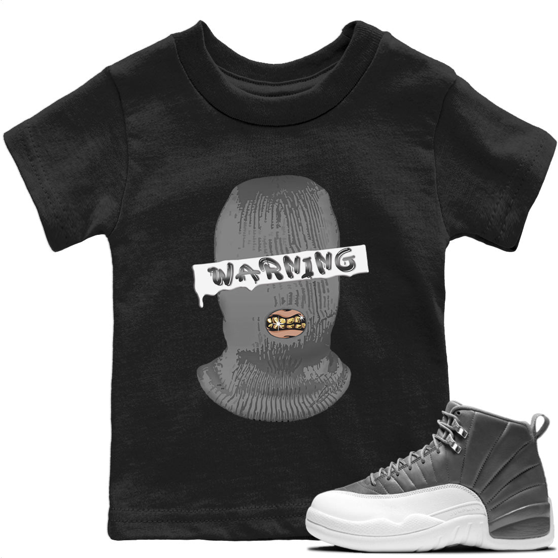 Warning Kids Tops - Air Jordan 12 Stealth