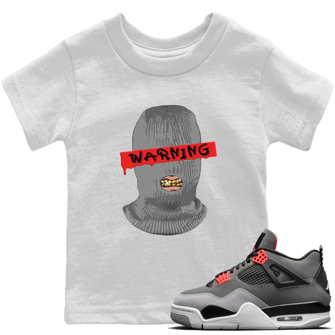Warning Kids Tops - Air Jordan 4 Infrared