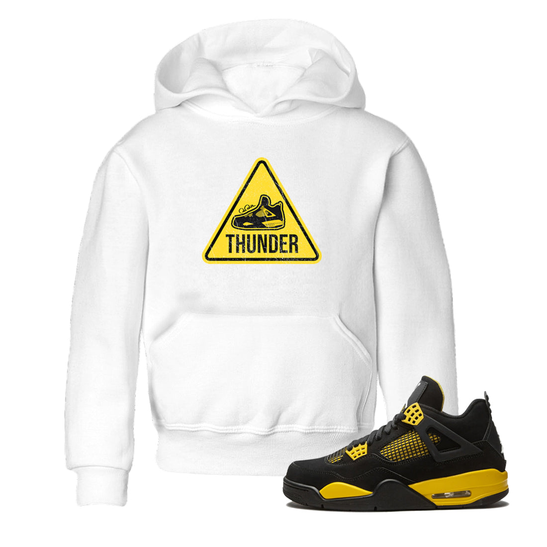 Warning Sign Kids Tops - Air Jordan 4 Thunder