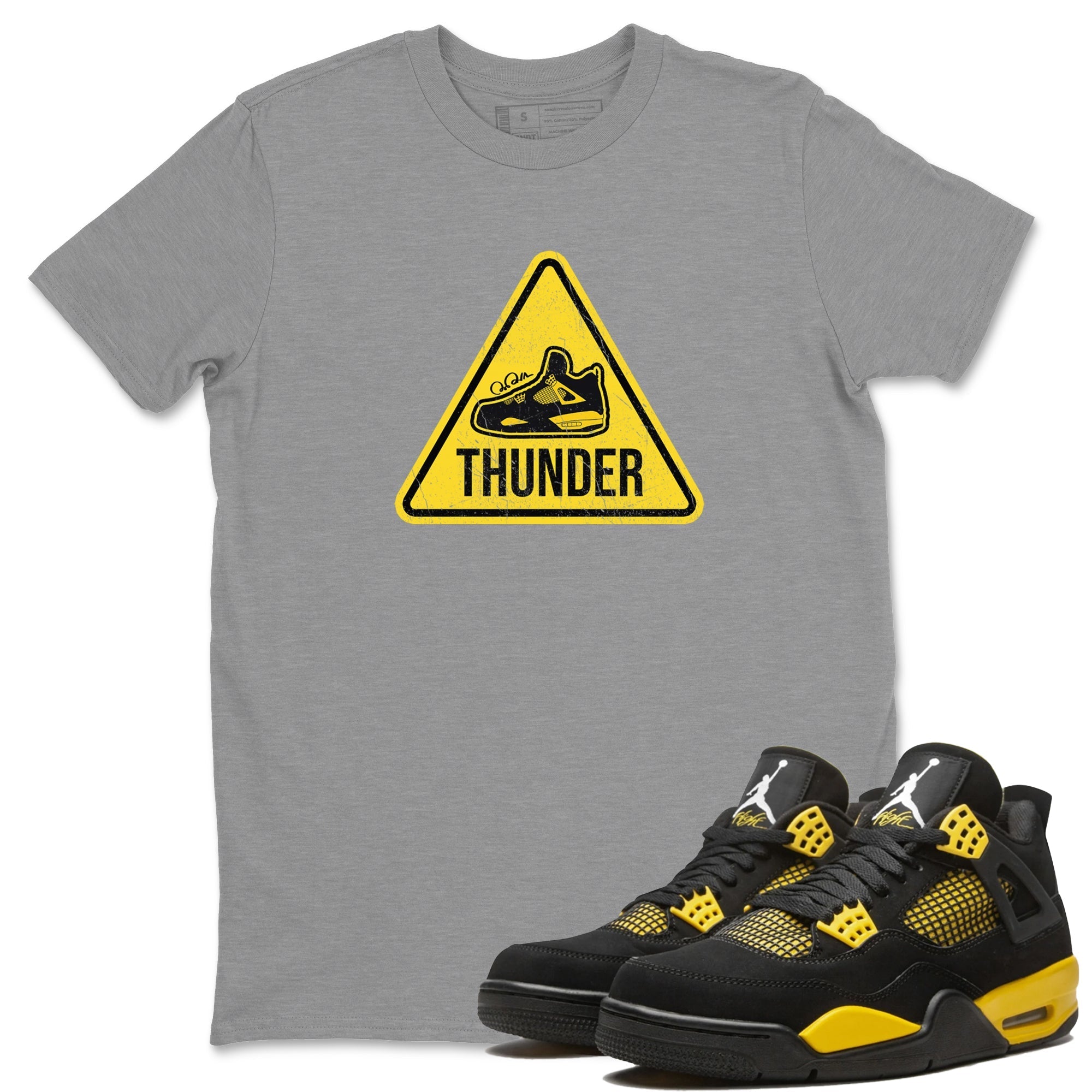 Warning Sign Unisex Tops - Air Jordan 4 Thunder
