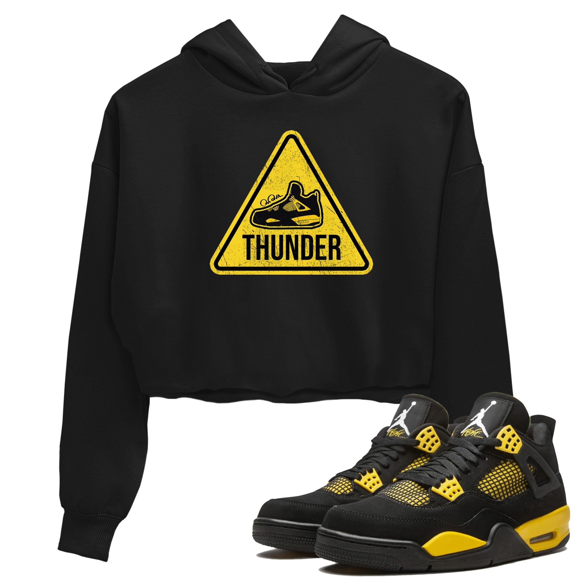 Warning Sign Women's Tops - Air Jordan 4 Thunder