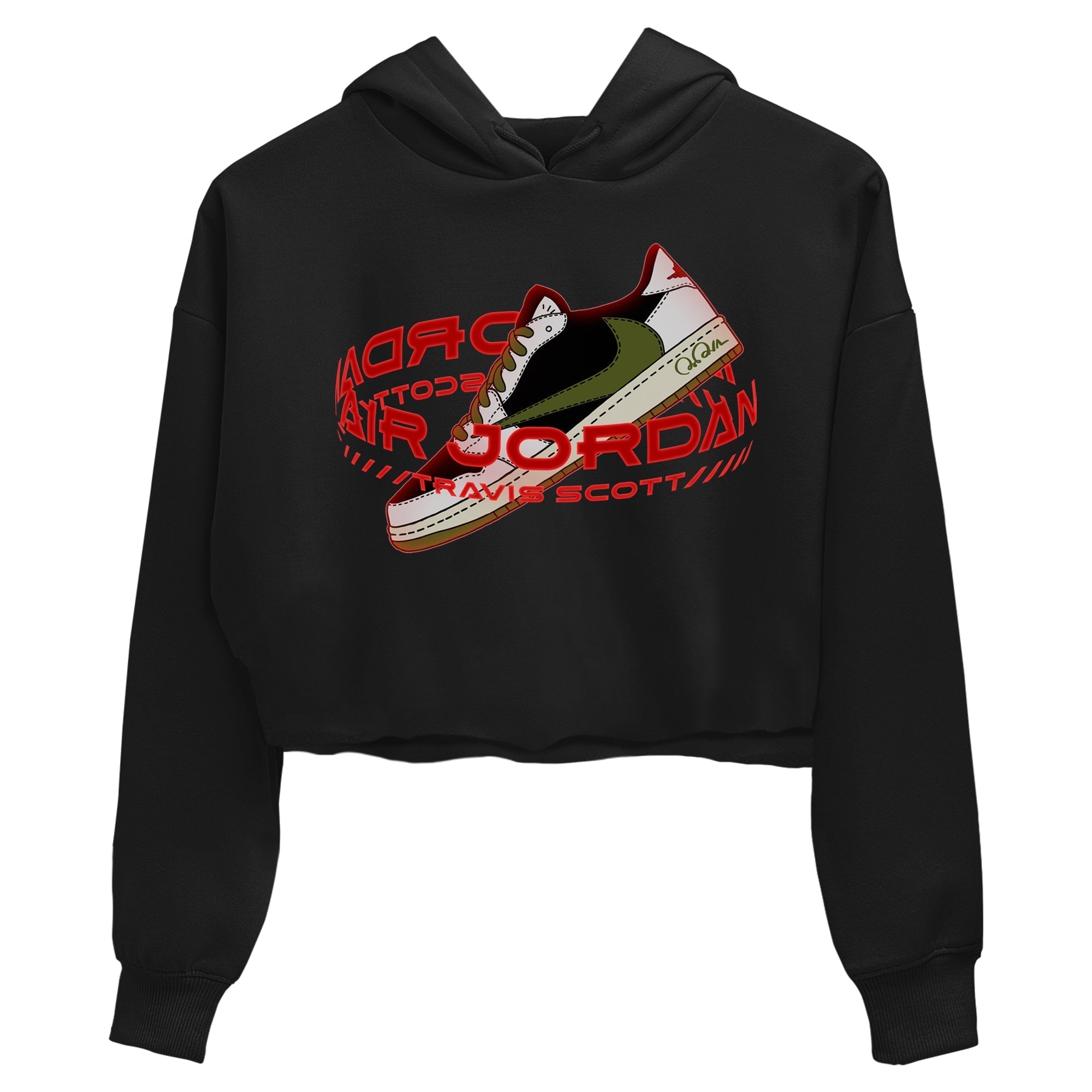 Warping Space Women's Tops - Air Jordan 1 Travis Scott Olive