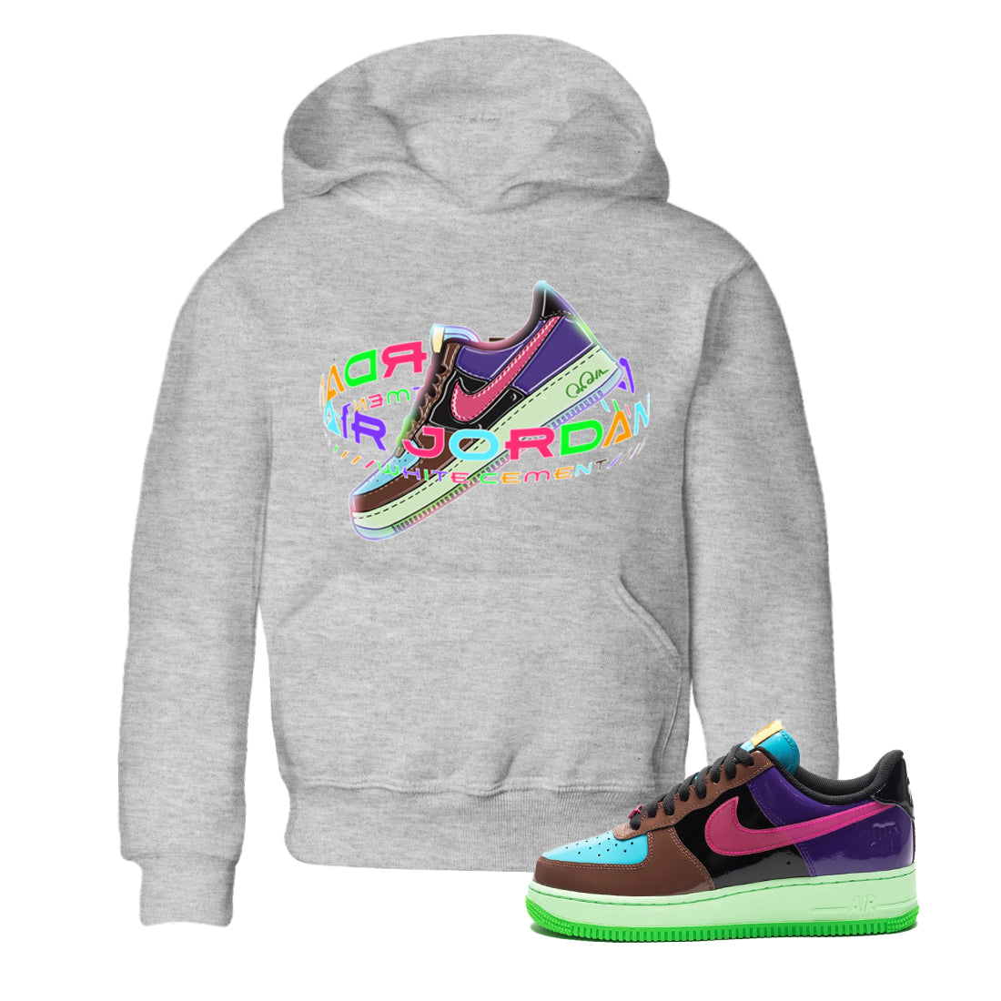 Warping Space Kids Tops - Air Force 1 Undefeated Fauna Brown