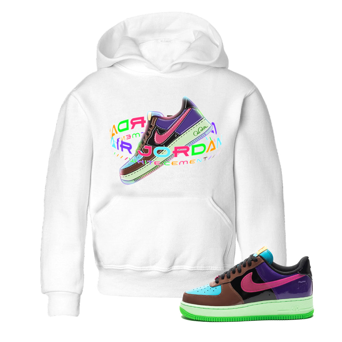 Warping Space Kids Tops - Air Force 1 Undefeated Fauna Brown
