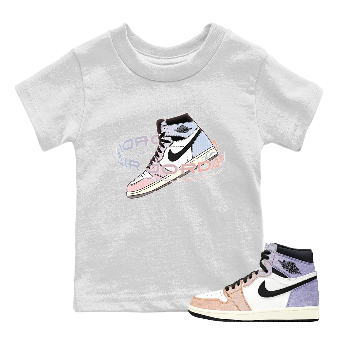 Warping Space Kids Tops - Air Jordan 1 Skyline