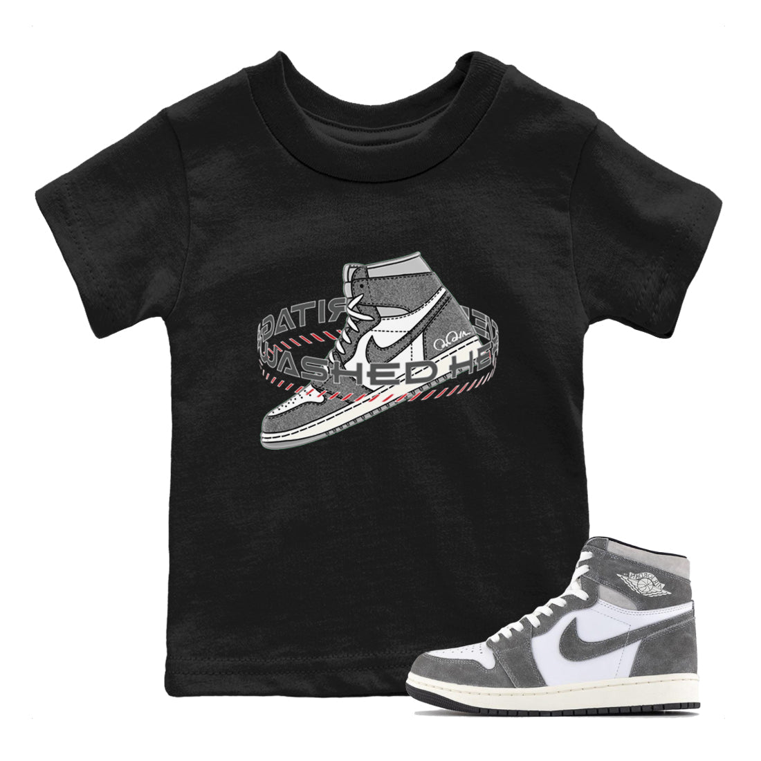 Warping Space Kids Tops - Air Jordan 1 Washed Heritage