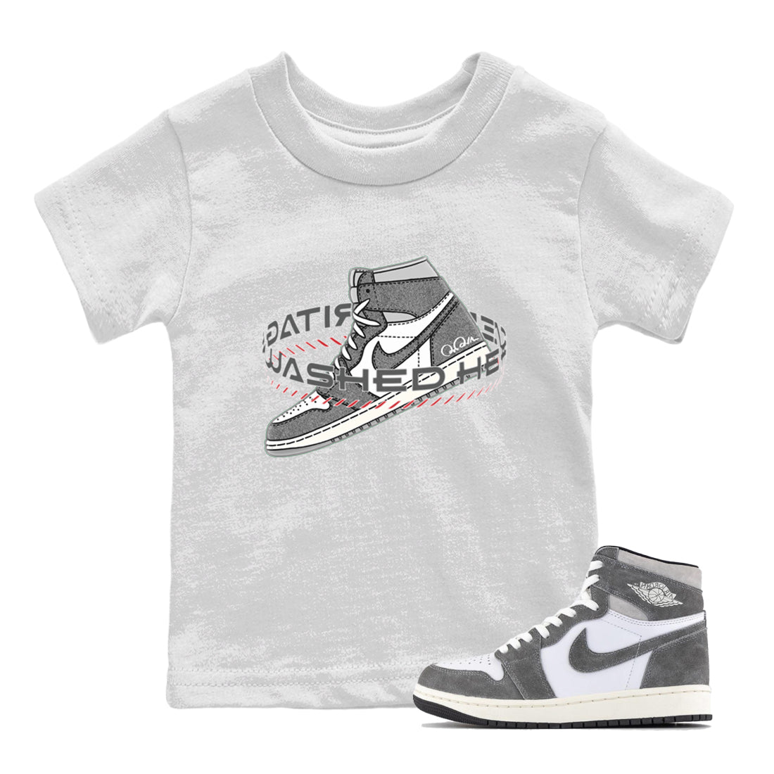Warping Space Kids Tops - Air Jordan 1 Washed Heritage