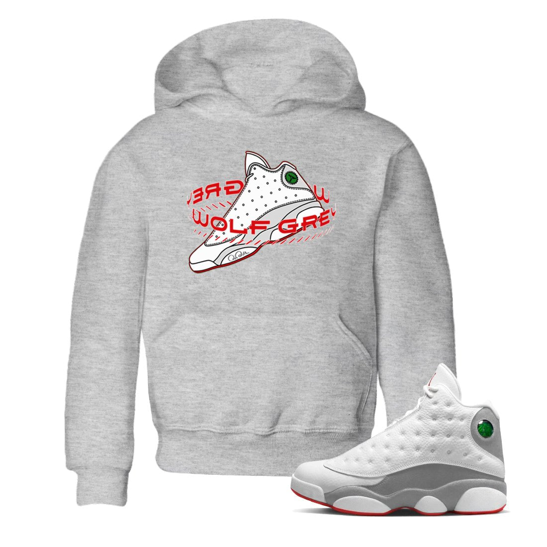 Warping Space Kids Tops - Air Jordan 13 Wolf Grey