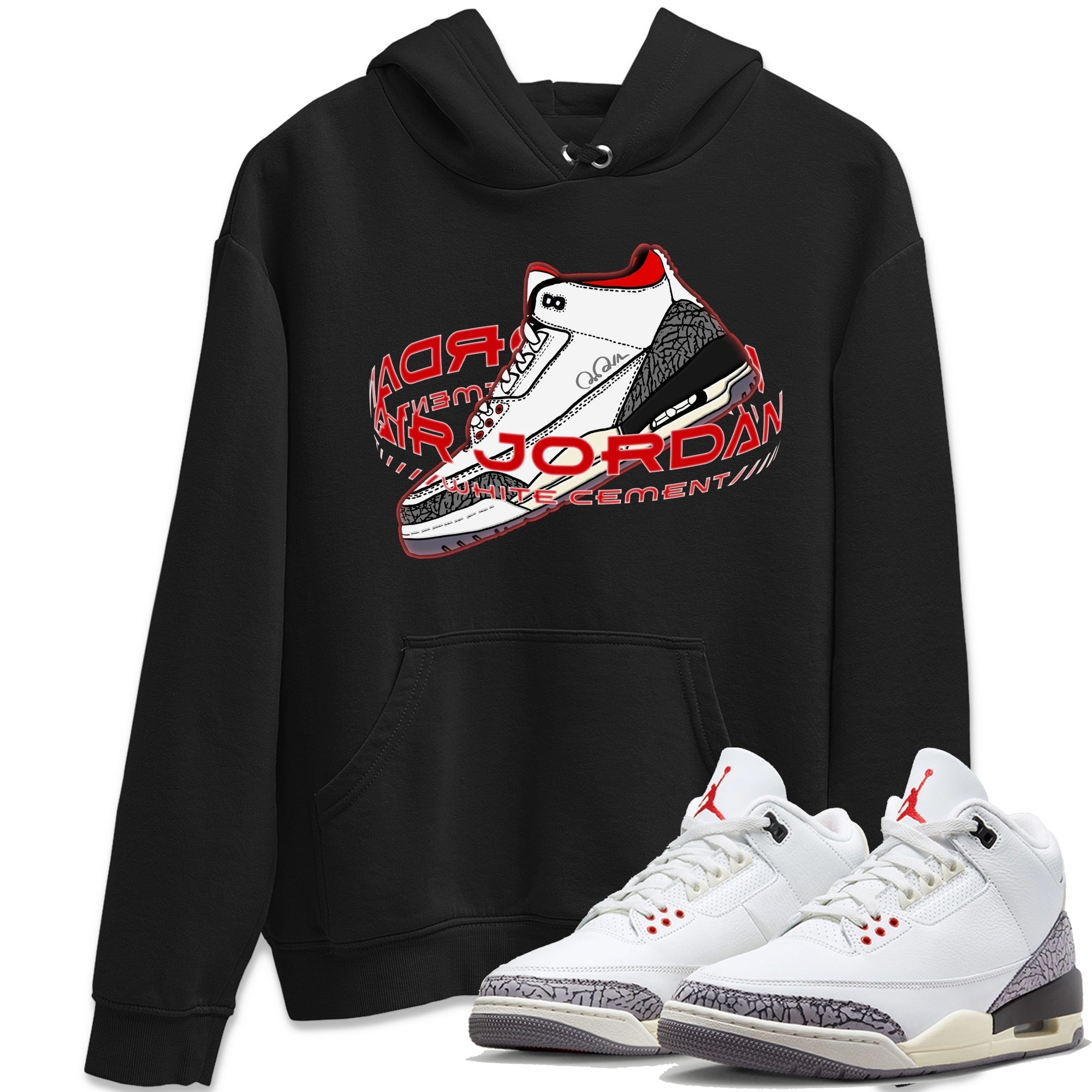 Warping Space Unisex Tops - Air Jordan 3 White Cement