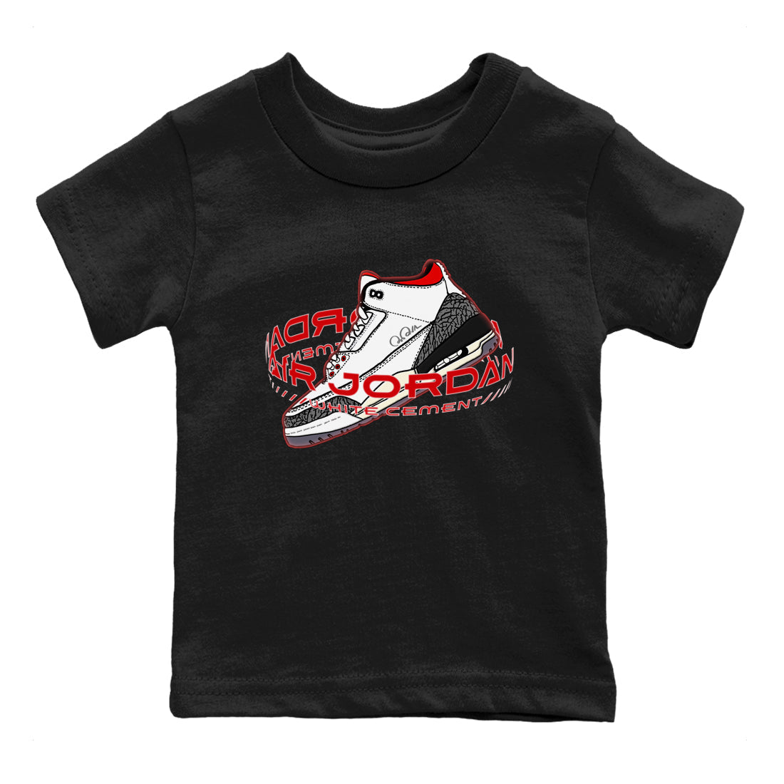 Warping Space Kids Tops - Air Jordan 3 White Cement
