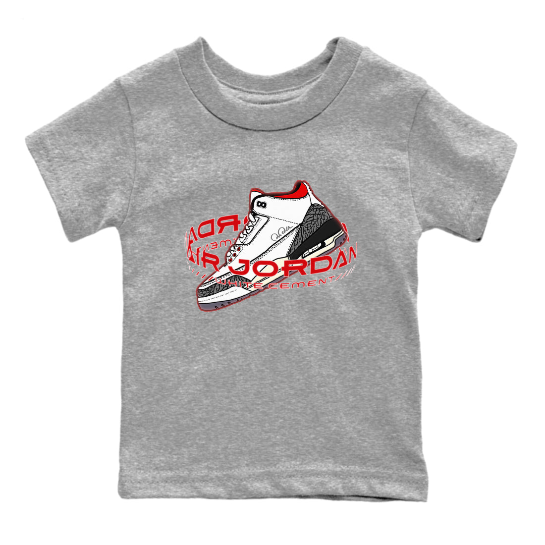 Warping Space Kids Tops - Air Jordan 3 White Cement