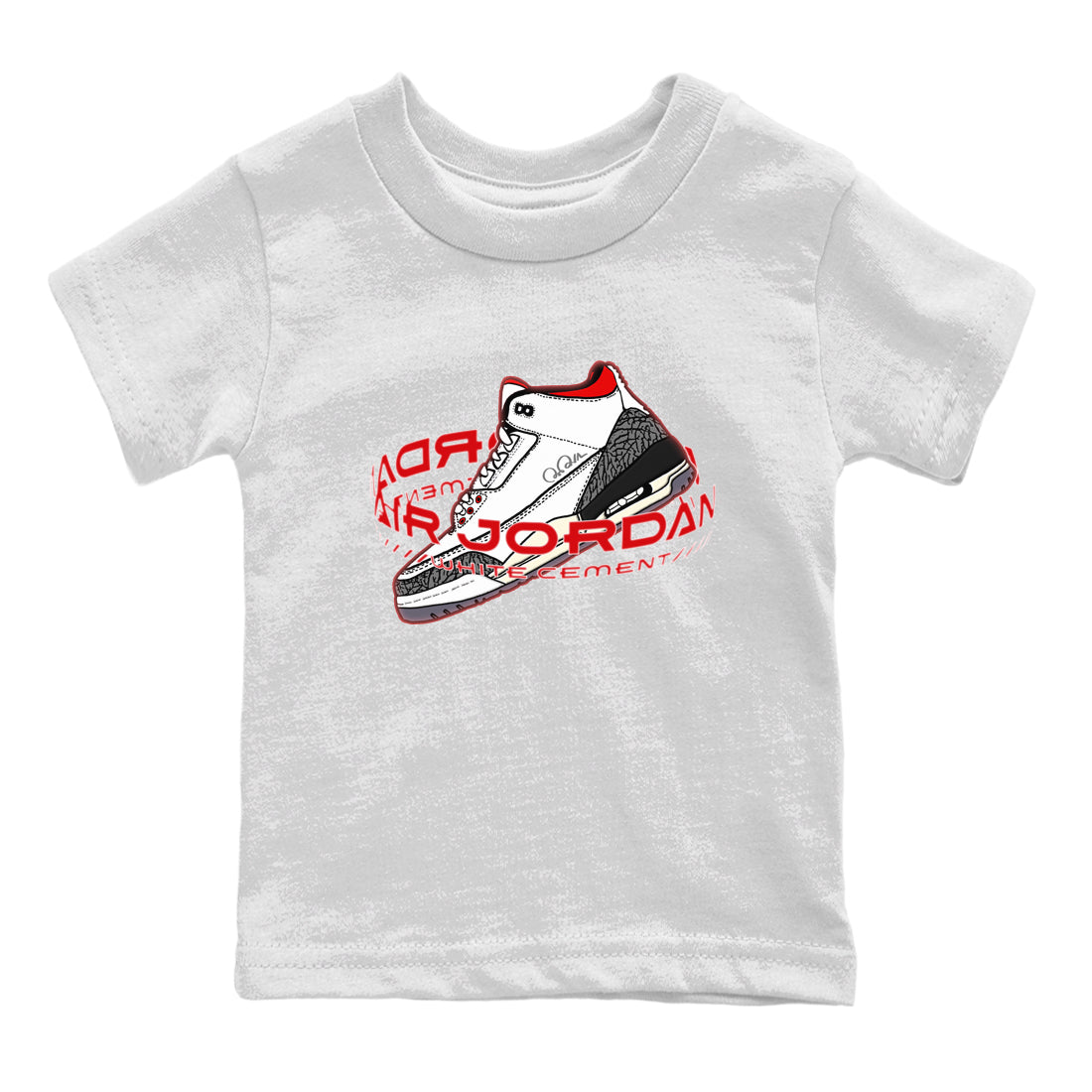 Warping Space Kids Tops - Air Jordan 3 White Cement