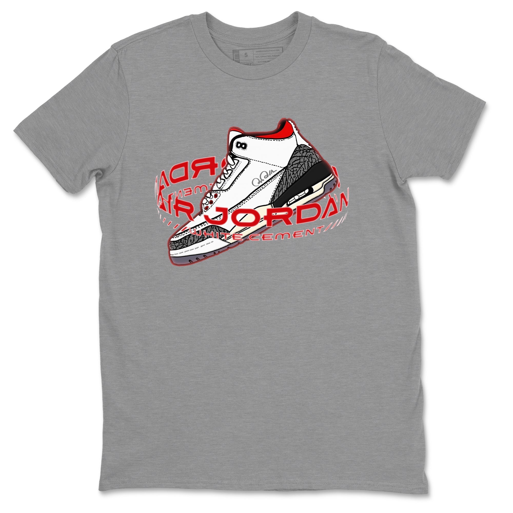 Warping Space Unisex Tops - Air Jordan 3 White Cement
