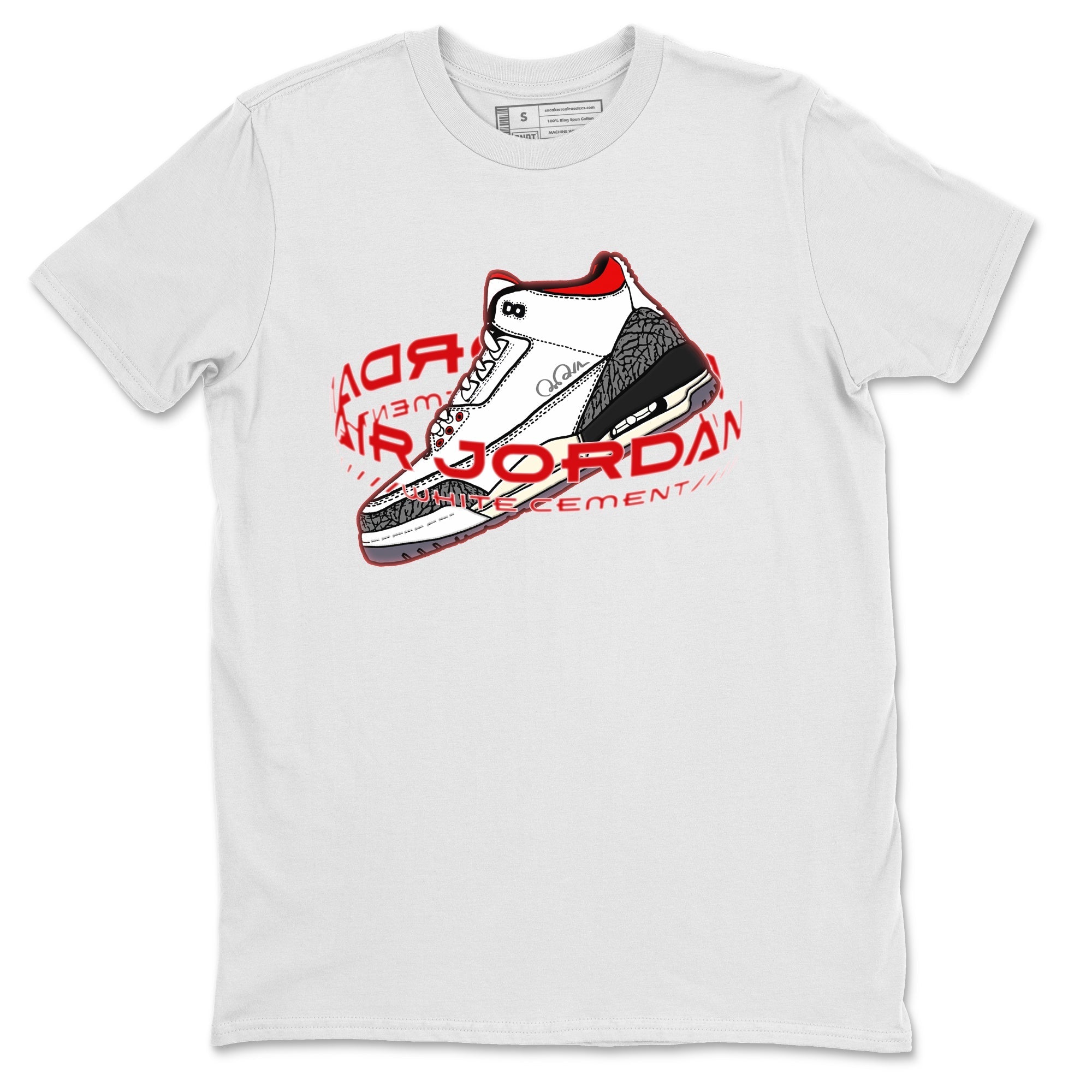 Warping Space Unisex Tops - Air Jordan 3 White Cement