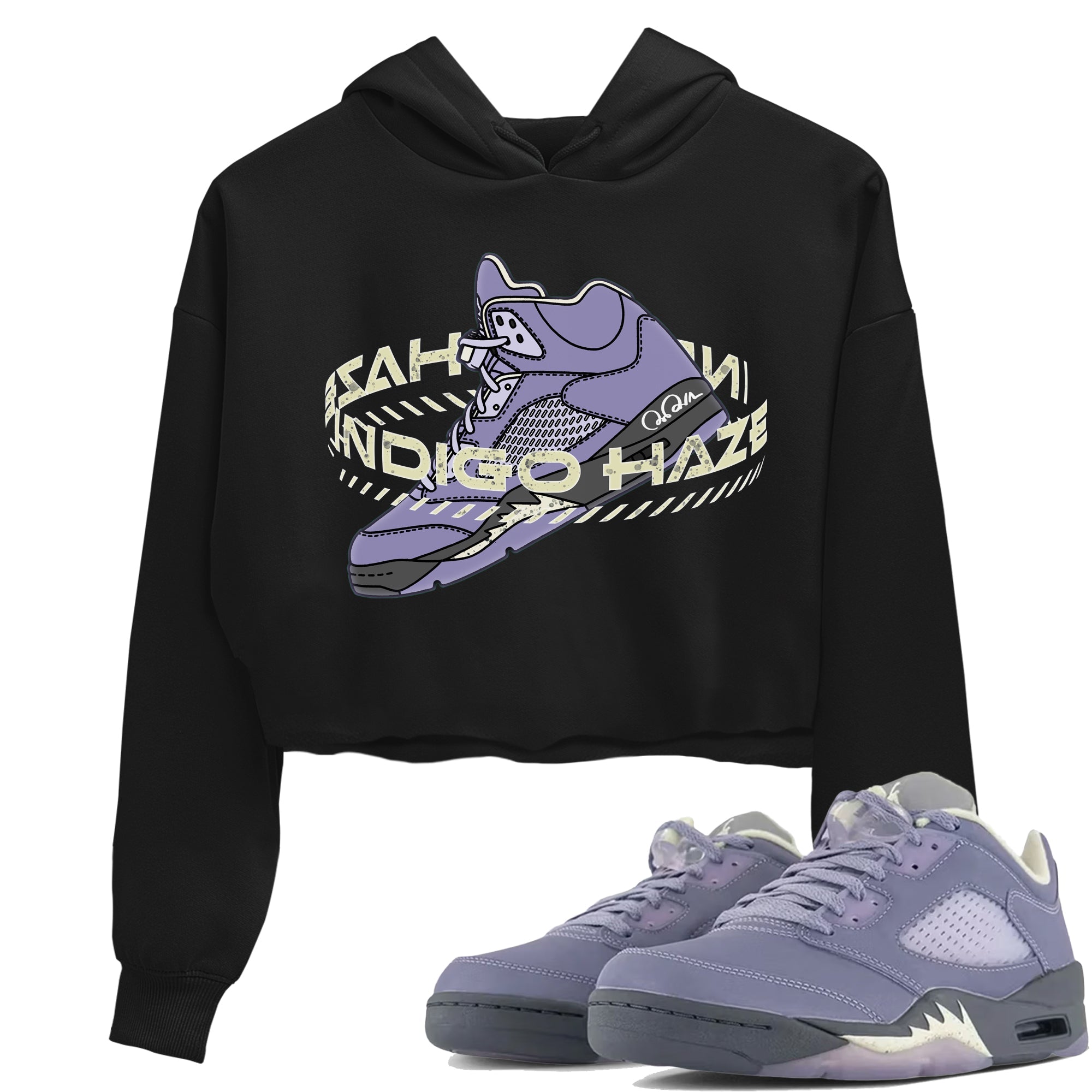 Warping Space Women's Tops - Air Jordan 5 Indigo Haze