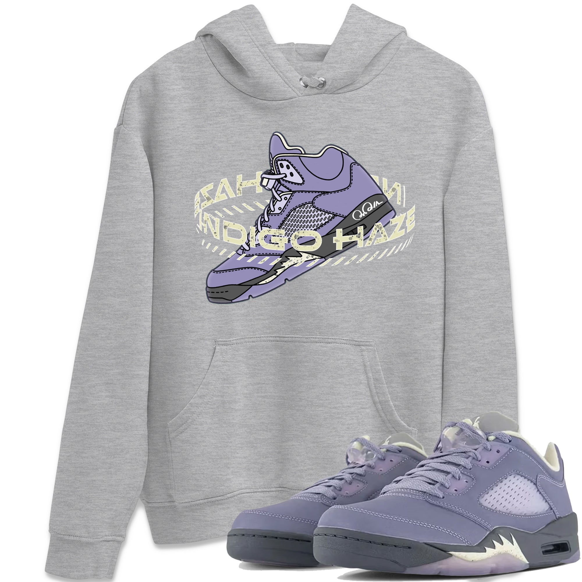 Warping Space Unisex Tops - Air Jordan 5 Indigo Haze
