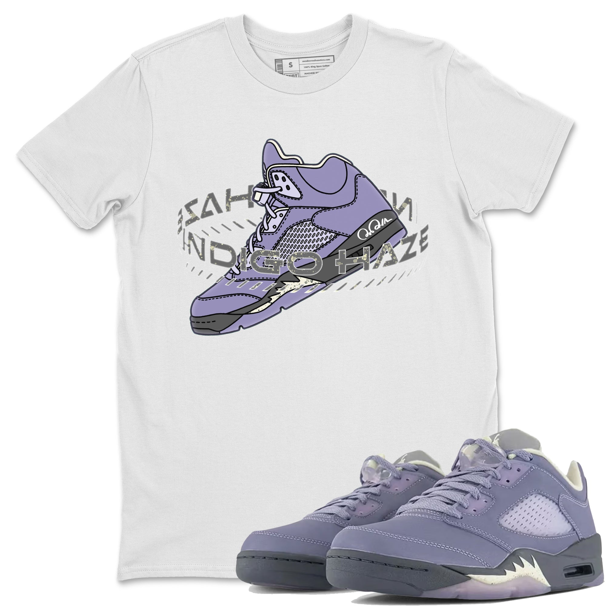 Warping Space Unisex Tops - Air Jordan 5 Indigo Haze