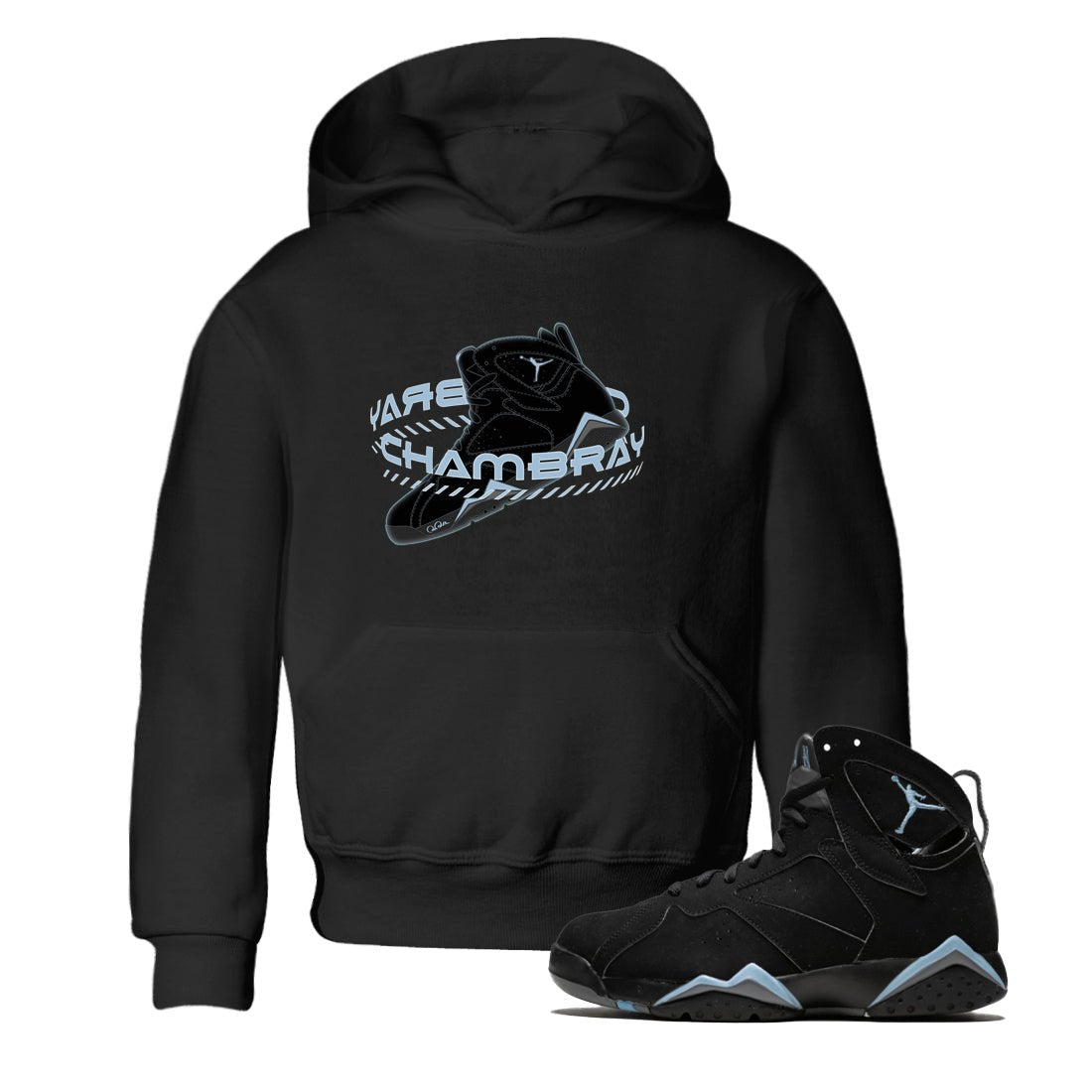 Warping Space Kids Tops - Air Jordan 7 Chambray