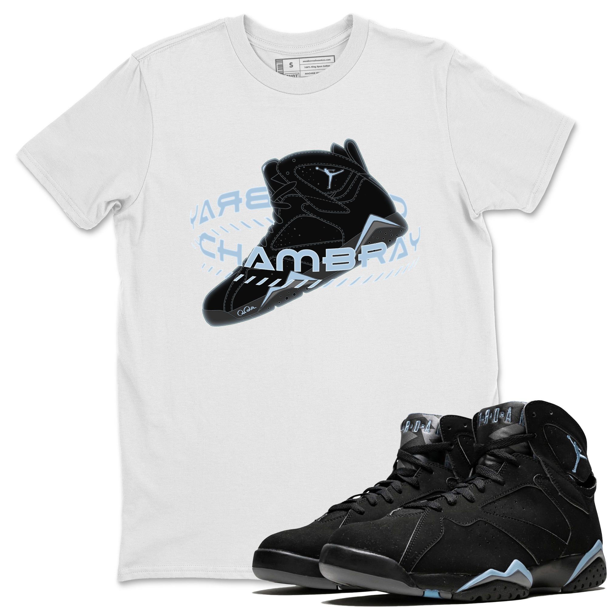 Warping Space Unisex Tops - Air Jordan 7 Chambray